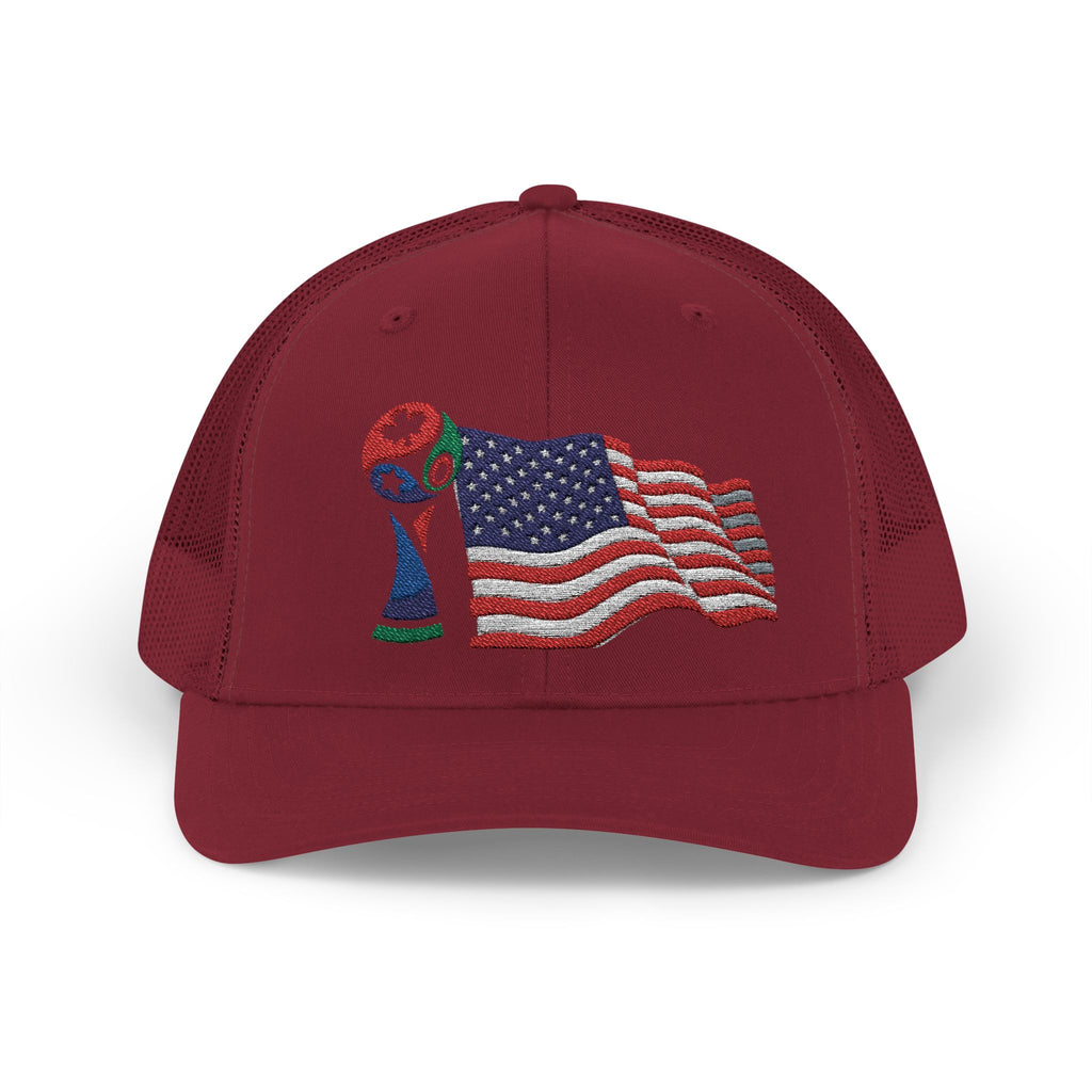 USA Cup Flag Snapback Cap