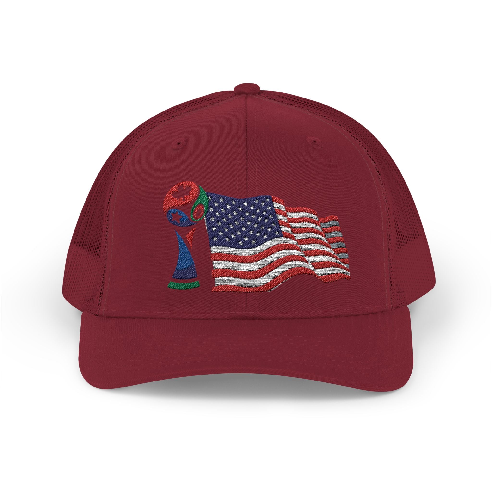 USA Cup Flag Snapback Cap
