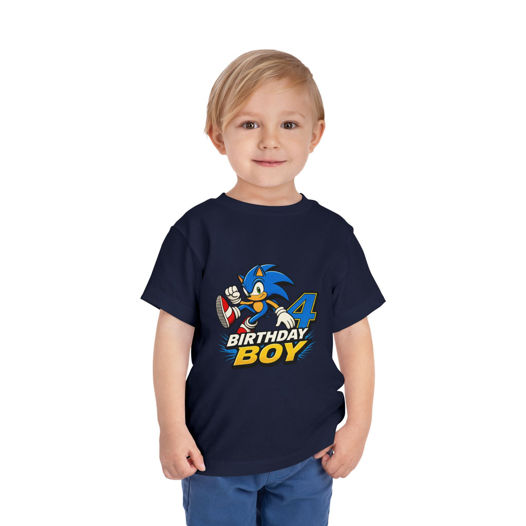 Sonic 4th Birthday Boy Toddler Tee