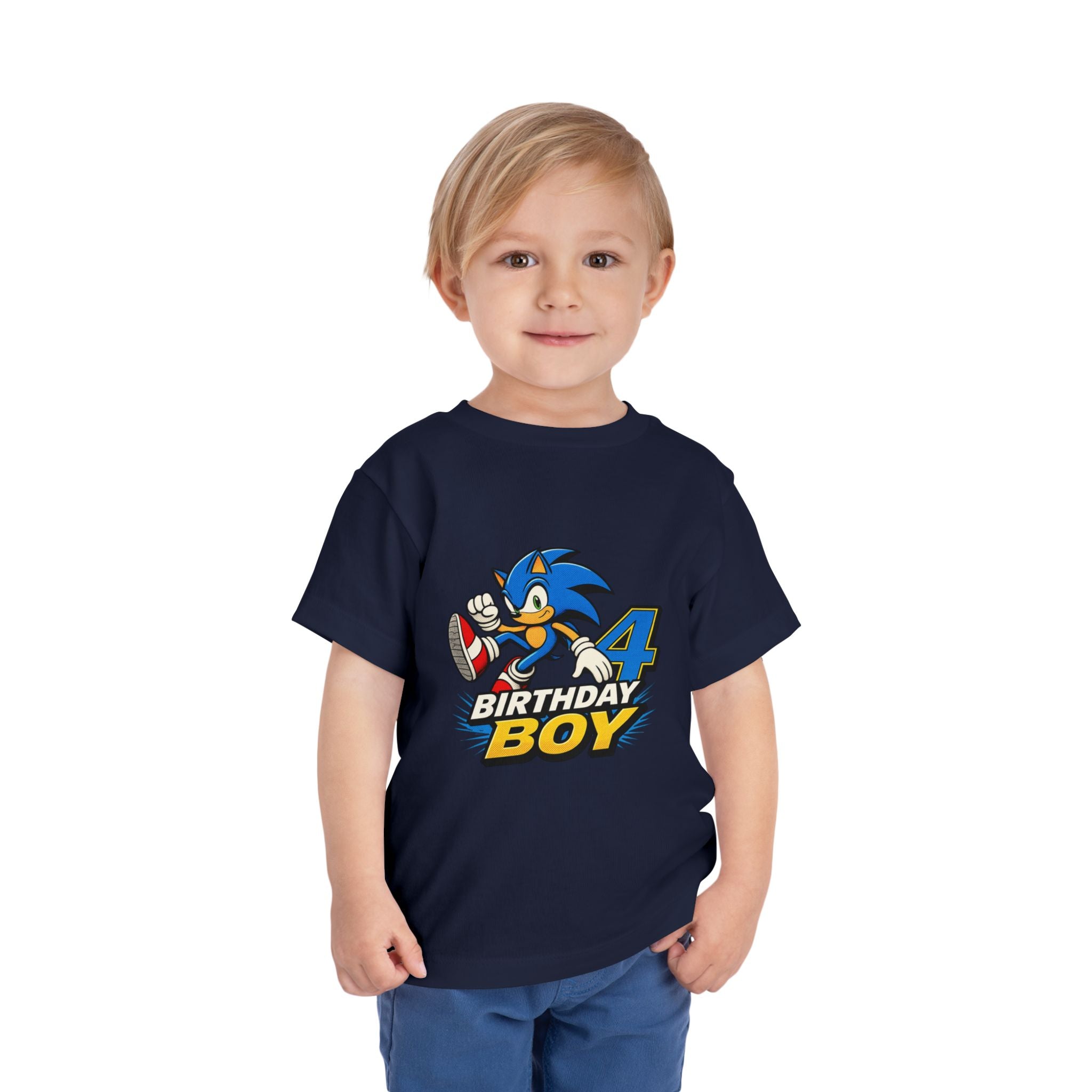 Sonic 4th Birthday Boy Toddler Tee