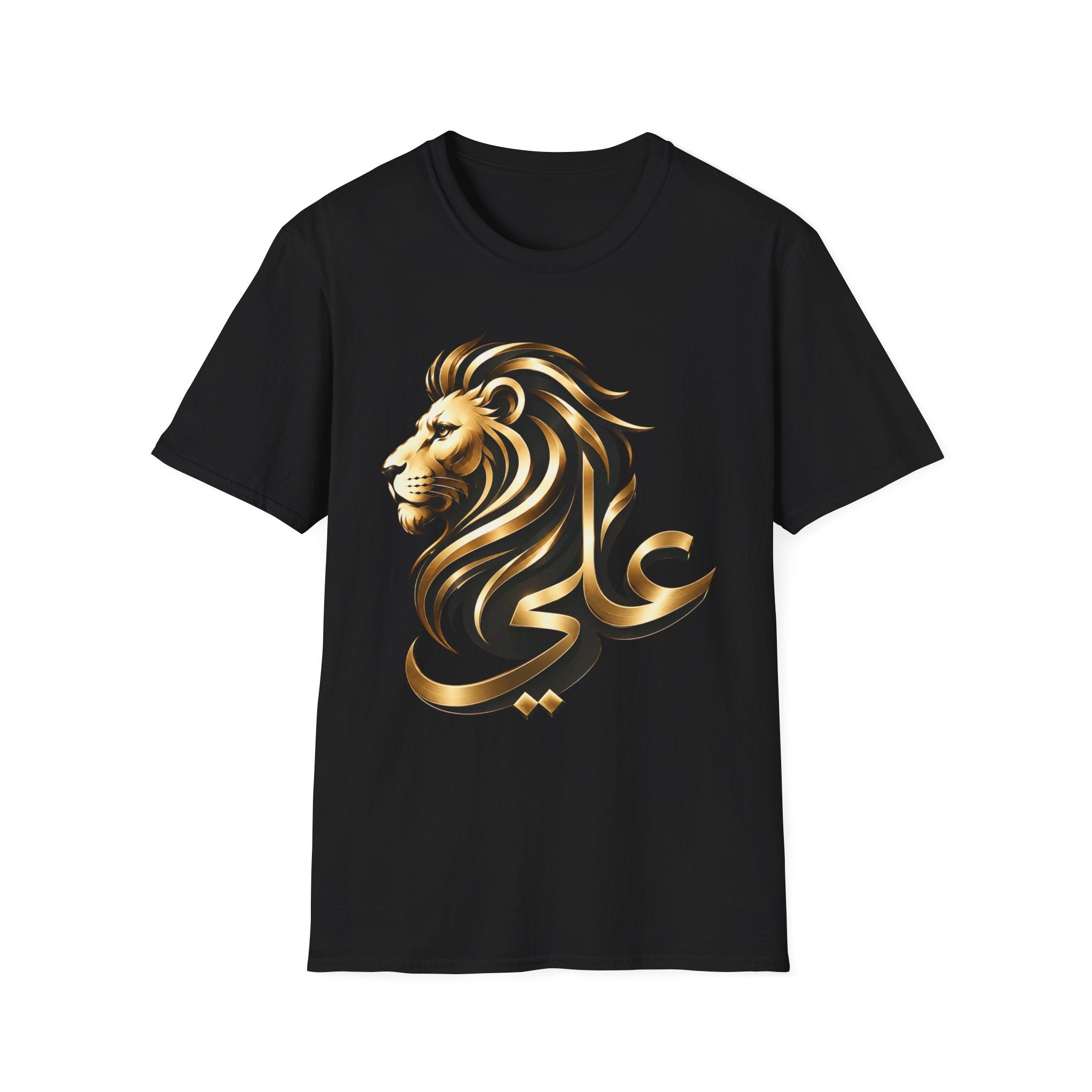 Lion Portrait ALI Name T-Shirt — Regal Golden Lion Graphic Tee
