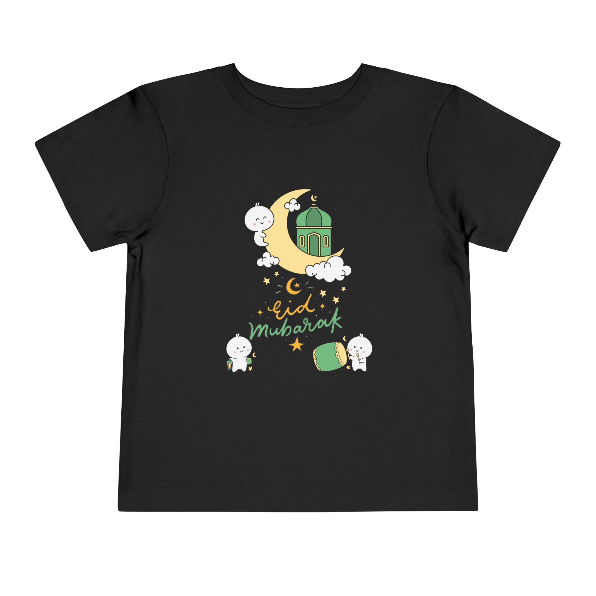 Eid Mubarak Toddler Tee — Cute Mosque & Moon Ramadan Shirt for Kids