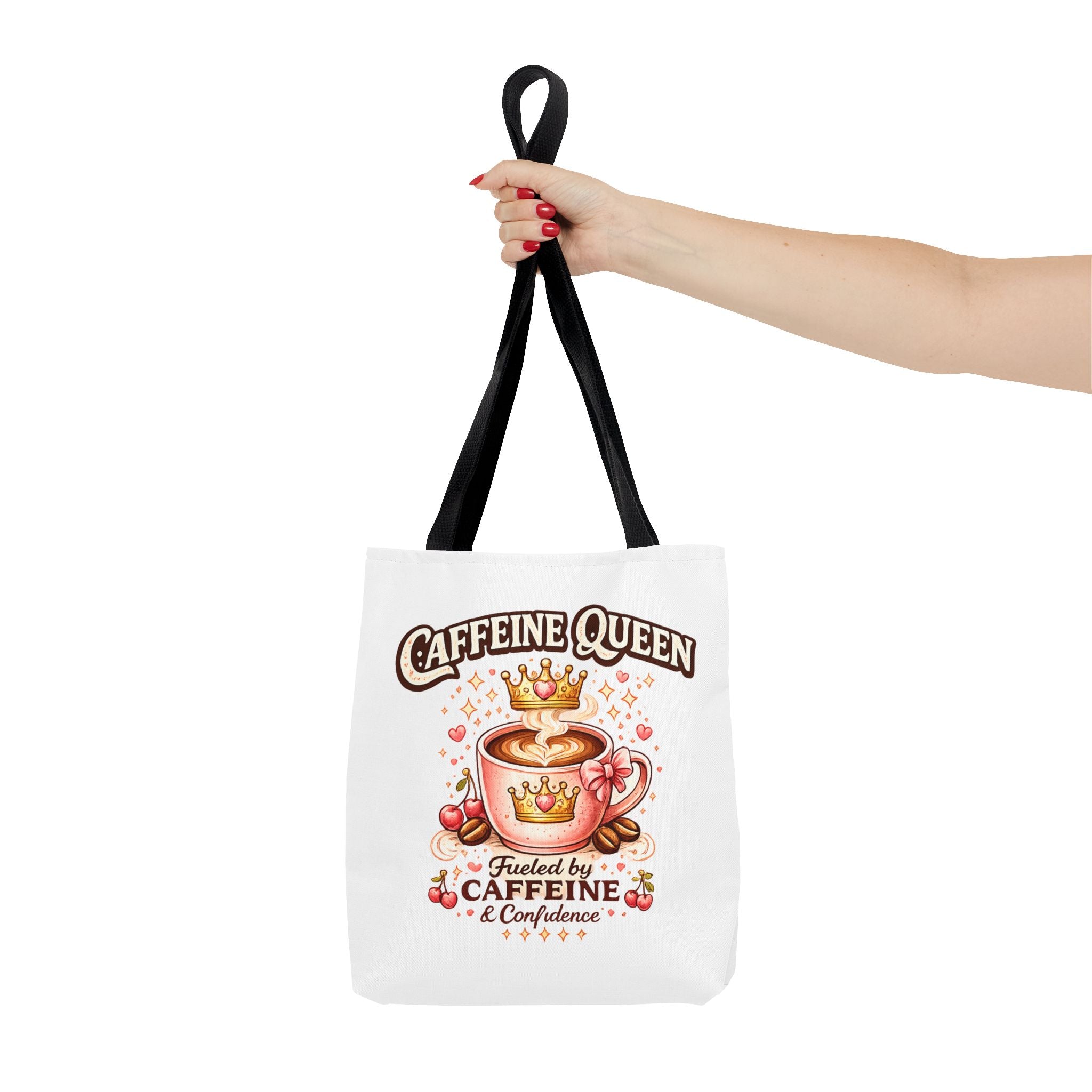 Caffeine Queen Tote Bag — 'Fueled by Caffeine & Confidence' Coffee Lover Tote