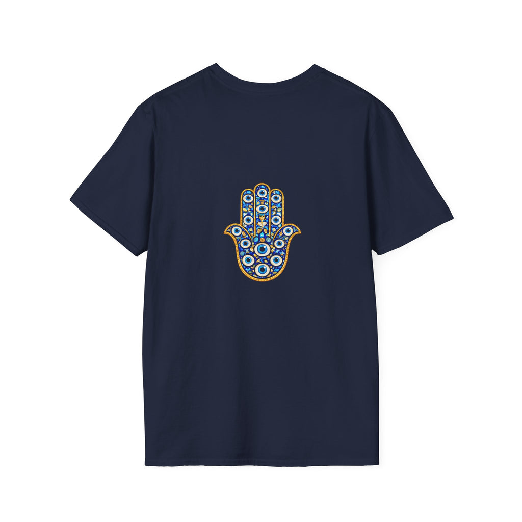 Hamsa Hand T-Shirt with Evil Eye Design - Protective Boho Graphic Tee