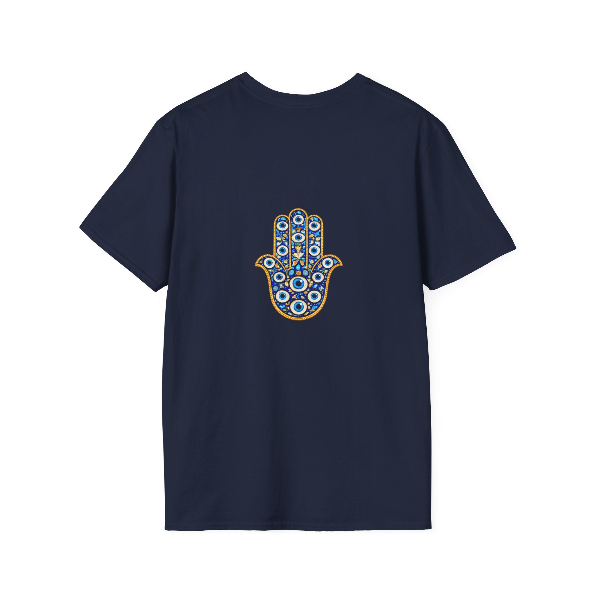 Hamsa Hand T-Shirt with Evil Eye Design - Protective Boho Graphic Tee