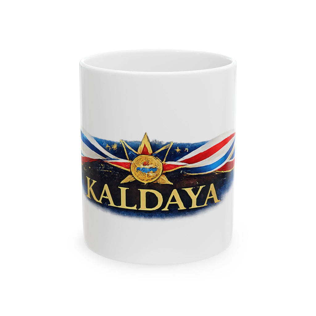 Kaldaya Ceramic Mug – Patriotic Star Emblem Coffee Cup (11oz)