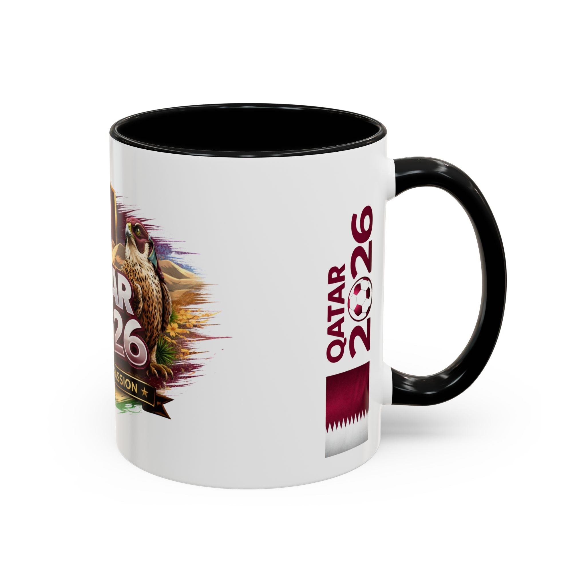 Qatar 2026 Football Passion Accent Coffee Mug (11/15oz)