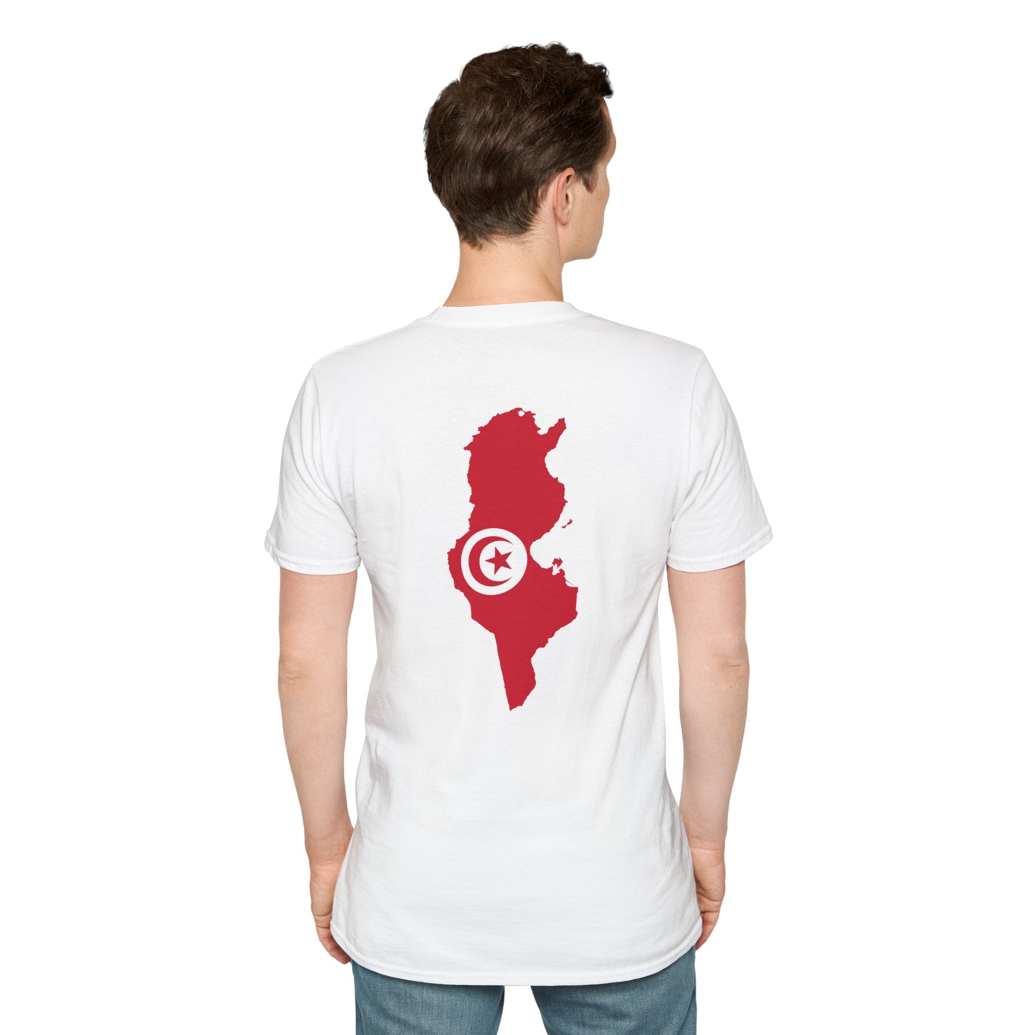Tunisia 2026 Map T-Shirt — Tunisian Flag Crest Soccer Fan Tee