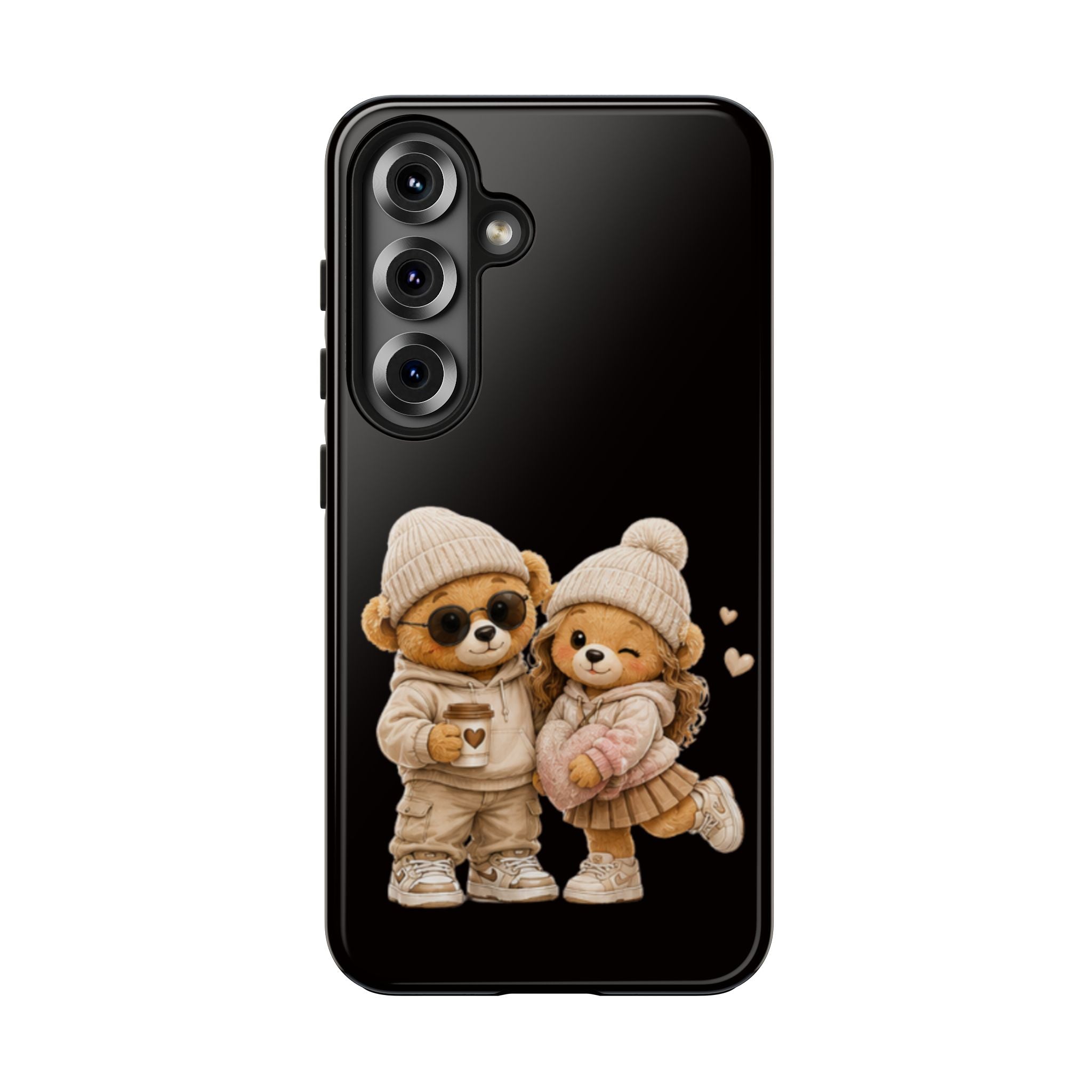 Cute Couple Bears Tough Phone Case — Cozy Winter Bear Phone Cover