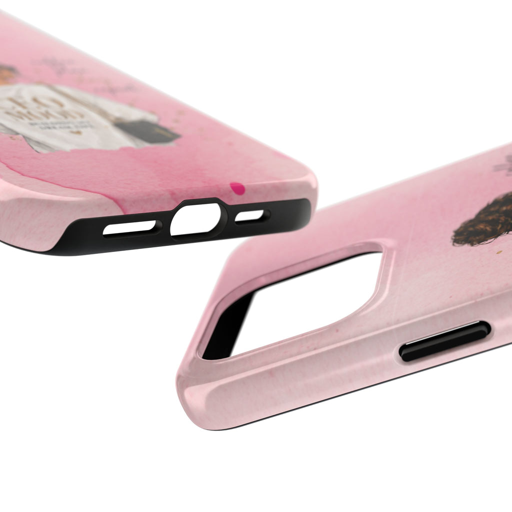 CEO Mood Tough Phone Case — "Coffee, Plan, Slay, Repeat" Pink Protective Cover