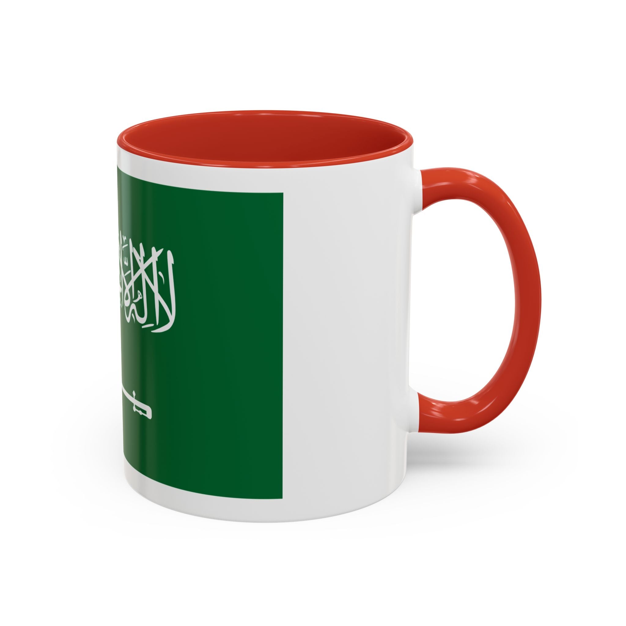 Saudi Arabia Flag Accent Coffee Mug — Patriotic 11/15oz Ceramic