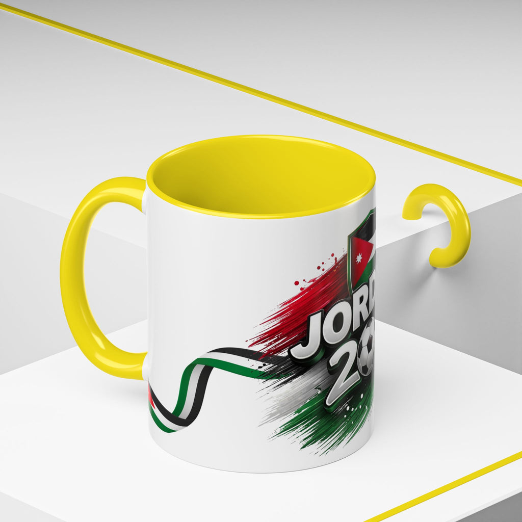 Jordan 2026 Soccer Accent Coffee Mug – Jordan Flag Football Fan Gift (11/15oz)