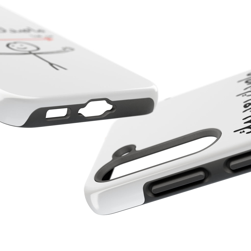 Tough Phone Case — Arabic 'ماصدك بعد بيك' Stick Figure Design