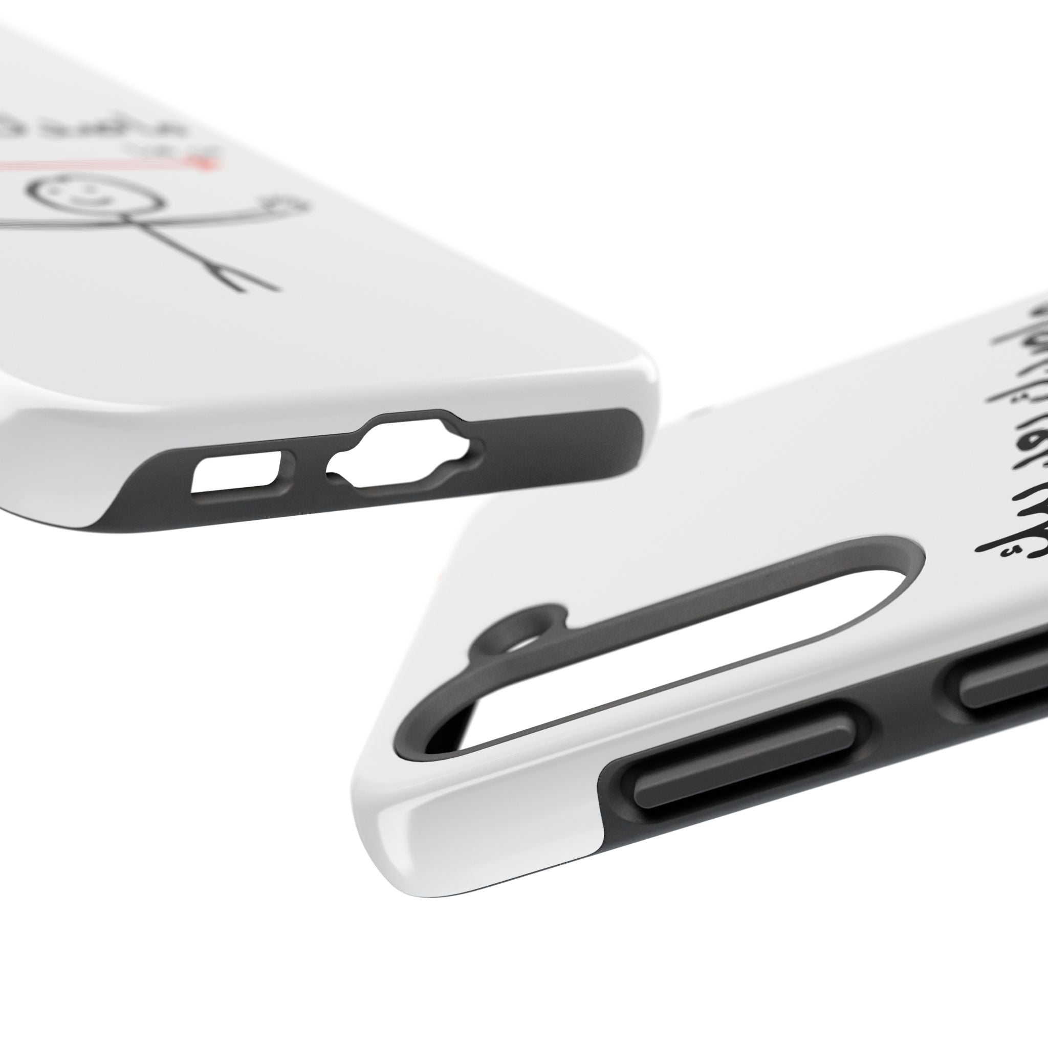 Tough Phone Case — Arabic 'ماصدك بعد بيك' Stick Figure Design