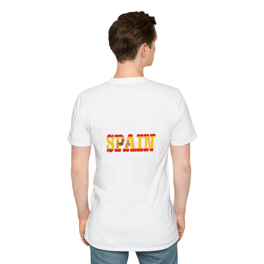 Spain Flag T-Shirt — Vintage Spanish Flag Tee with 'SPAIN' Back Print
