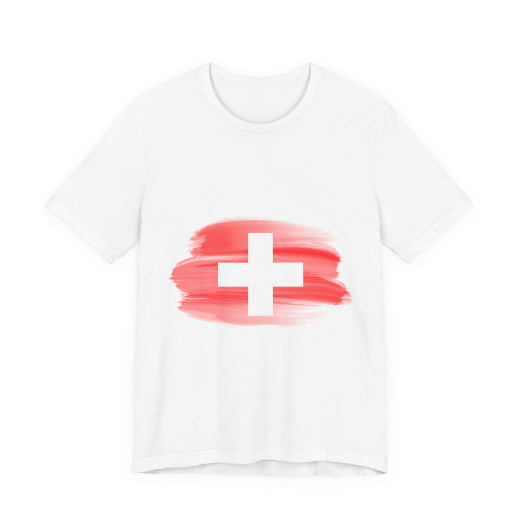 Swiss Flag T-Shirt — SUI Crest Short Sleeve Tee