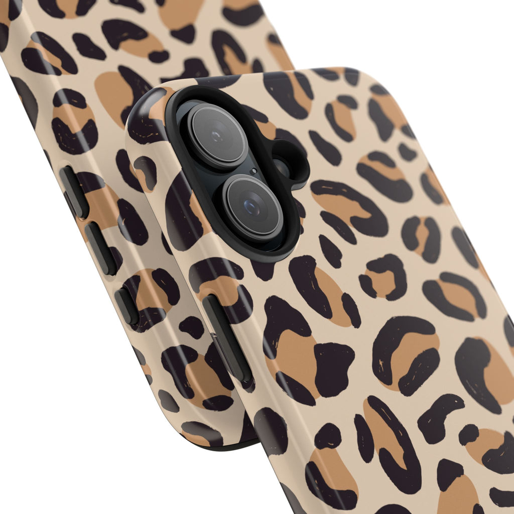 Leopard Print Tough Phone Case – Durable Glam Protective Cover