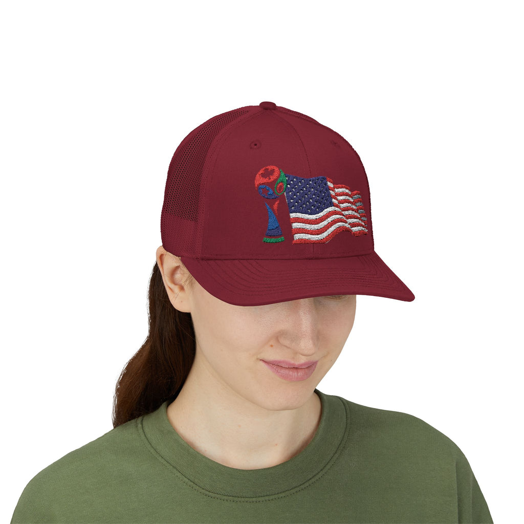 USA Cup Flag Snapback Cap