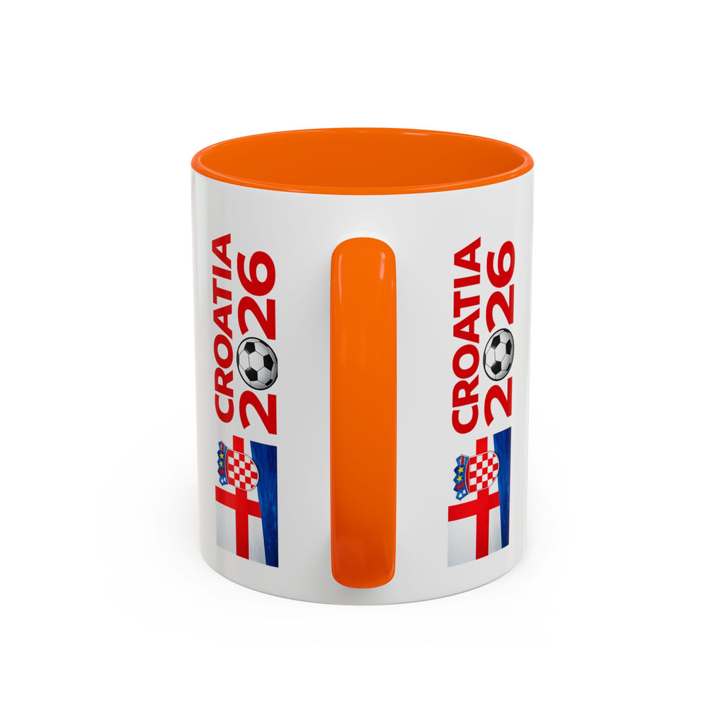 Croatia 2026 Soccer Fan Coffee Mug — Flags & Trophy Cup Design