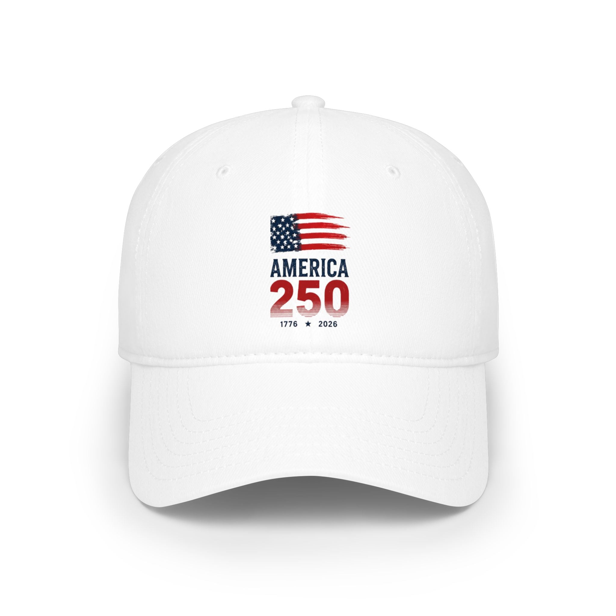 America 250 Low Profile Baseball Cap – Patriotic 1776–2026 Anniversary Hat