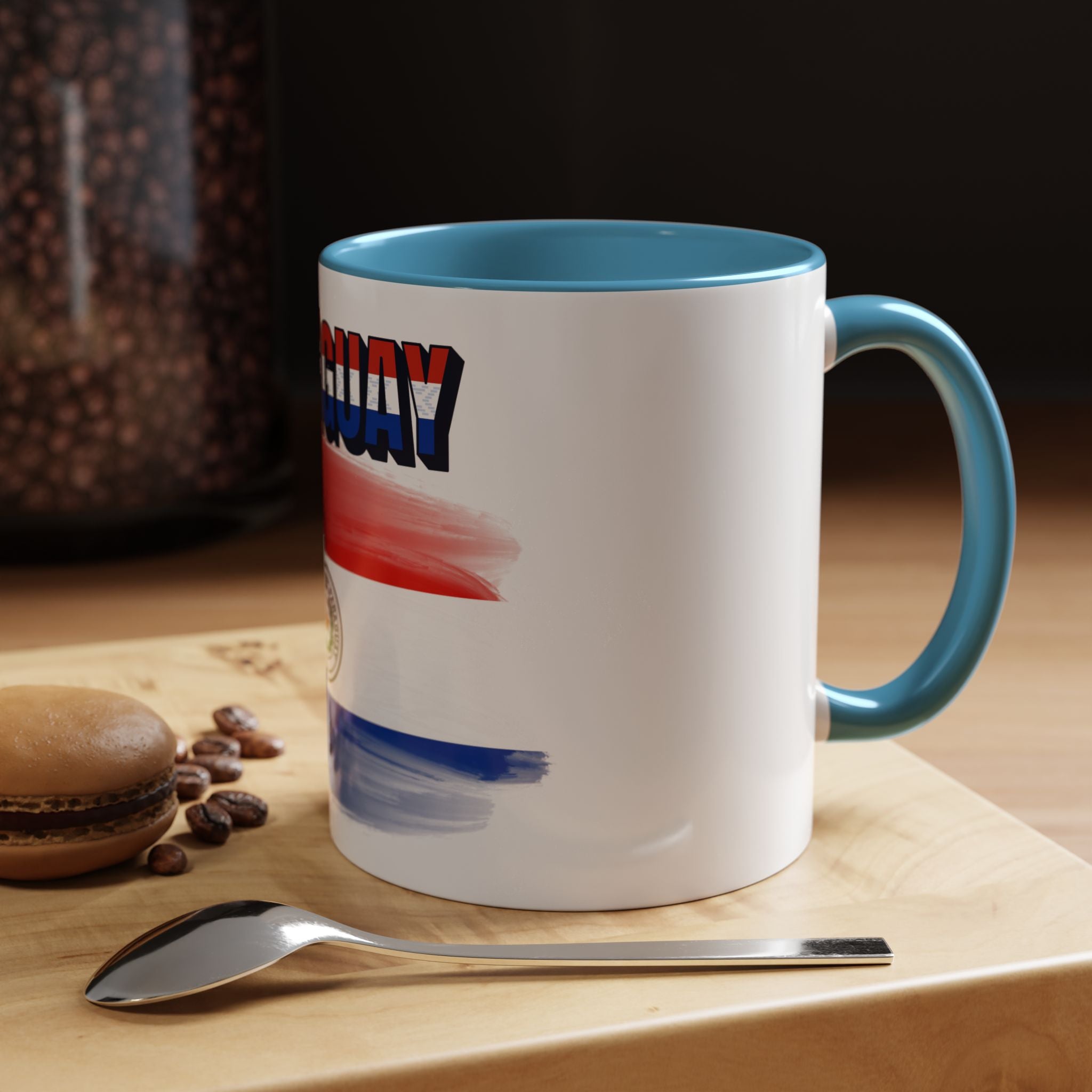 Paraguay Flag Accent Coffee Mug – Patriotic Red White Blue Souvenir (11/15 oz)
