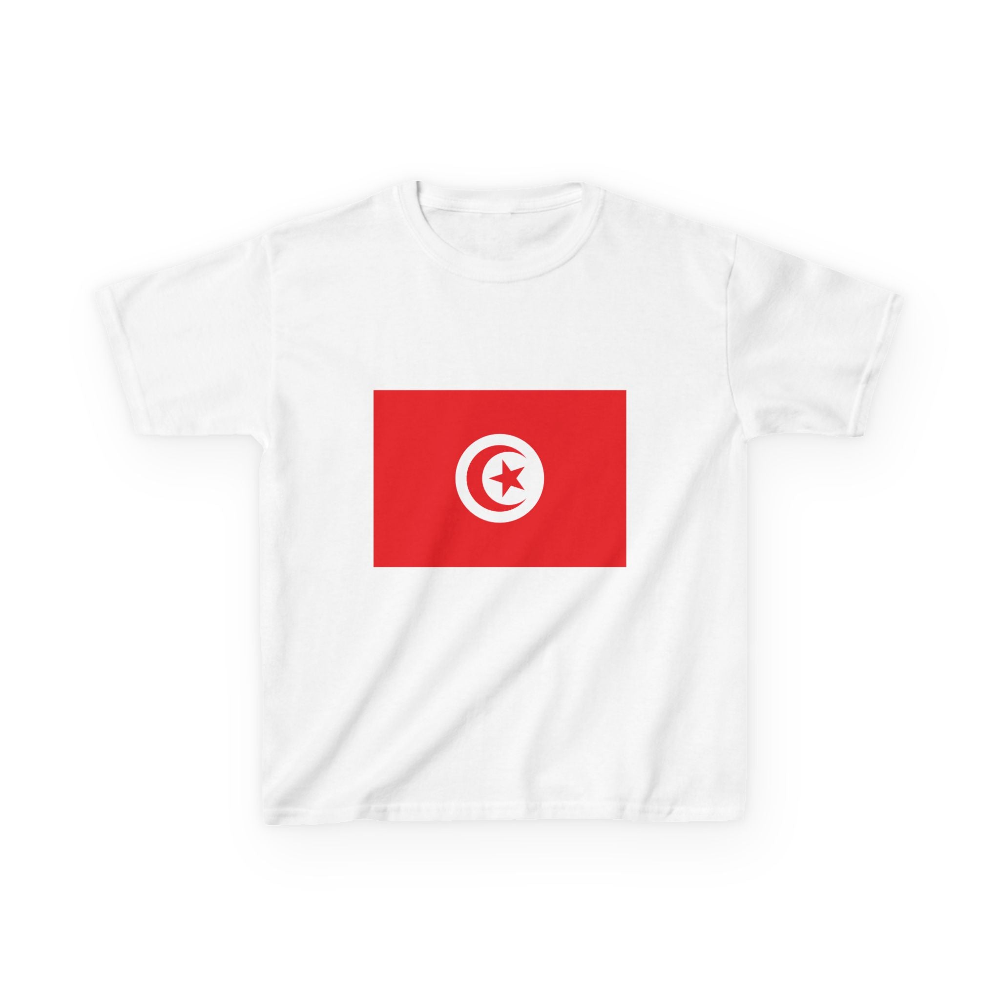 Tunisia Kids T‑Shirt – Tunisian Flag Graphic Tee (Front Flag, Back Crossed Flags & “TUNISIA”)