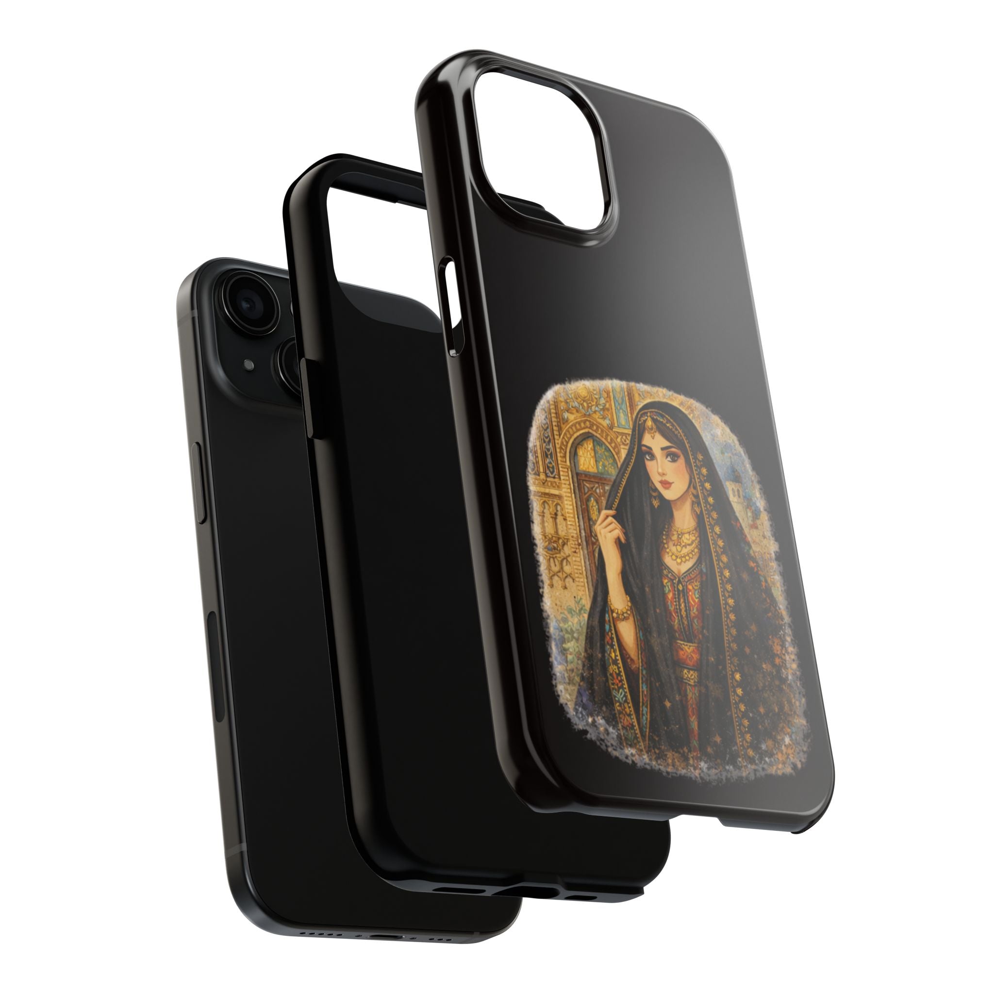 Elegant Persian Princess Tough Phone Case – Vintage Middle Eastern Art iPhone Cover
