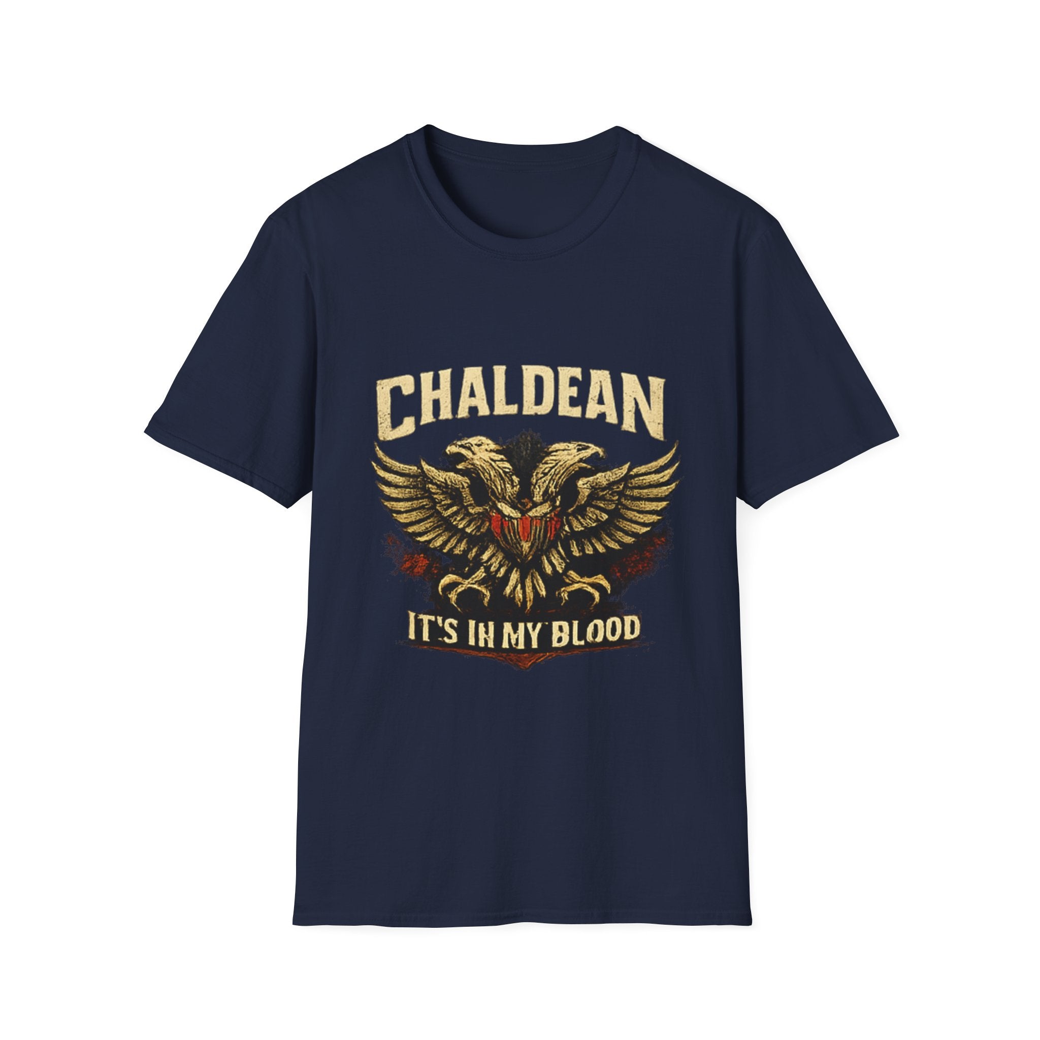 Chaldean Heritage T‑Shirt — "Chaldean It's In My Blood" Patriotic Eagle Tee