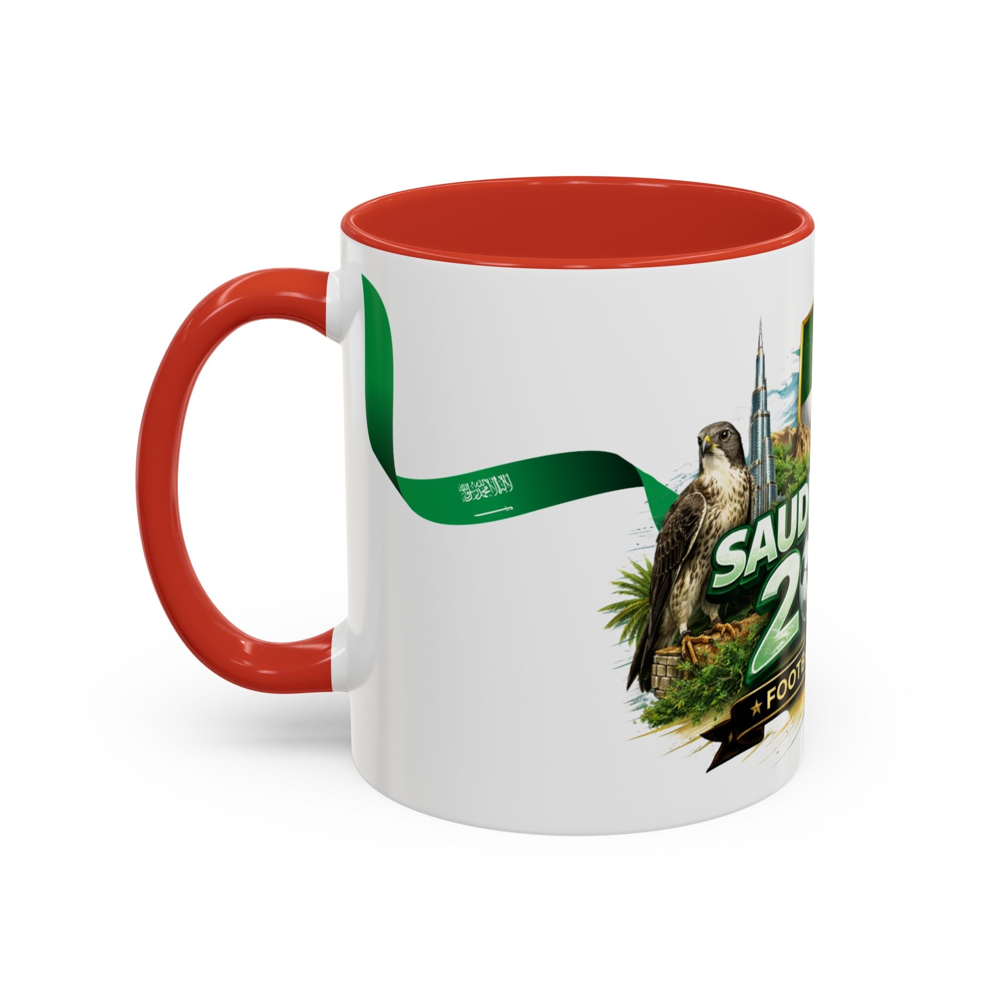 Saudi Arabia 2026 Football Passion Accent Coffee Mug – Cup Soccer Fan Gift