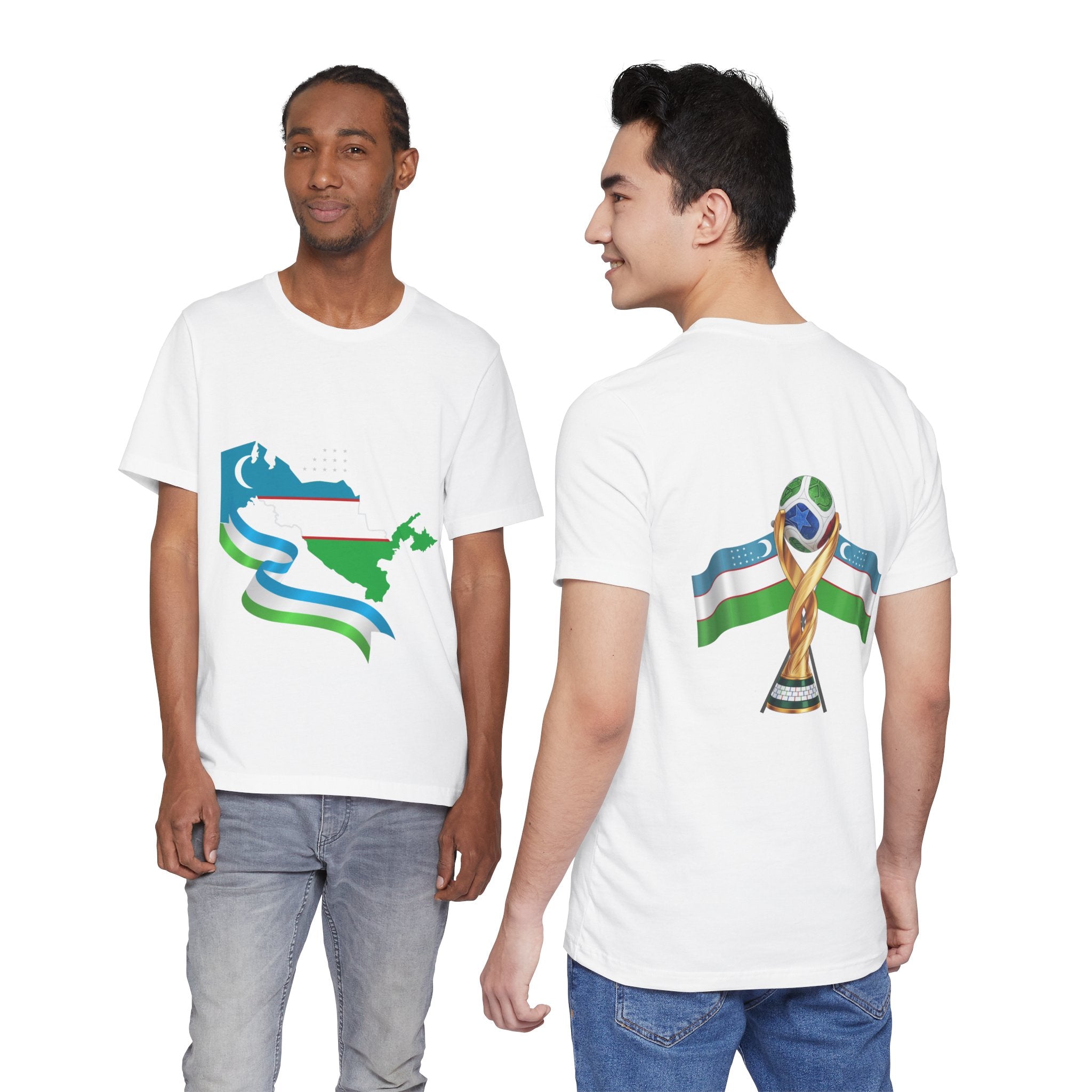 Uzbekistan Flag Soccer Tee — Cup Football Fan Shirt