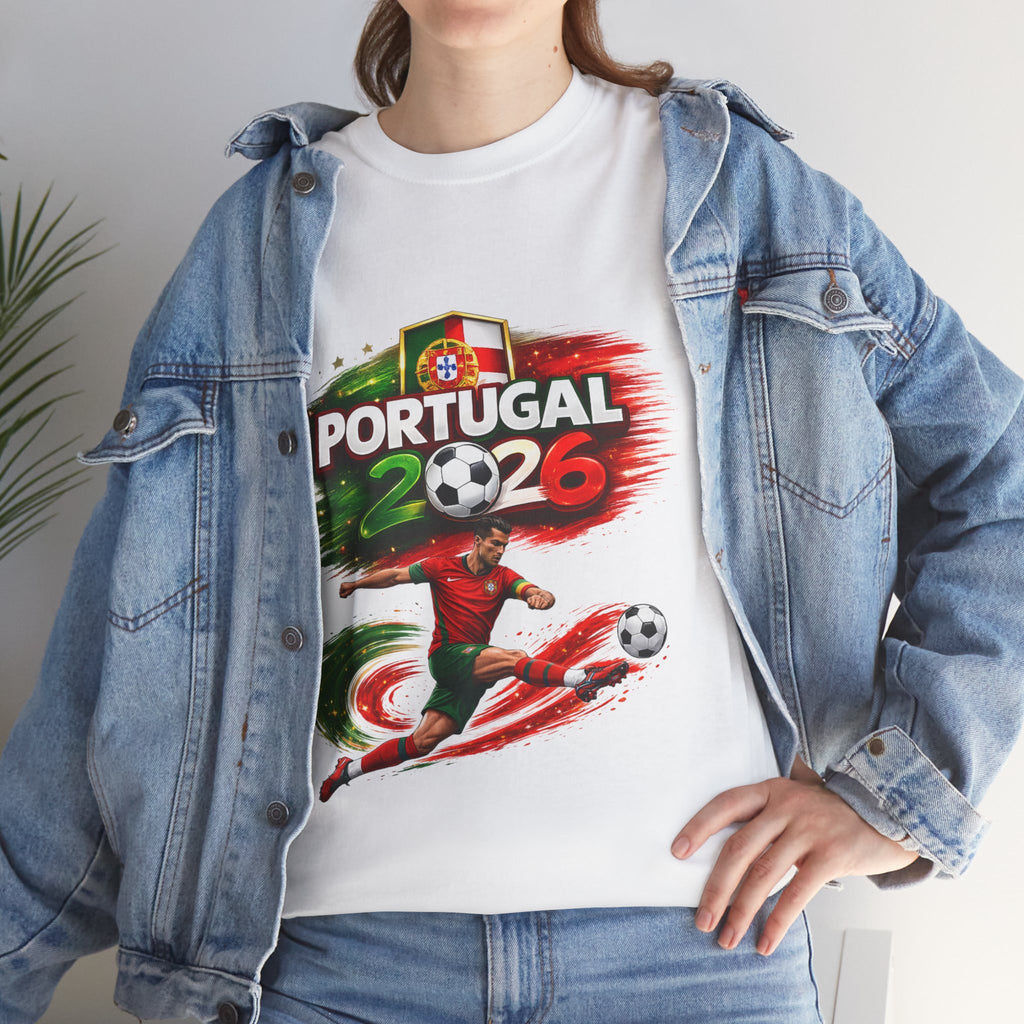 Portugal 2026 Soccer T-Shirt — Cup Style Football Jersey Design