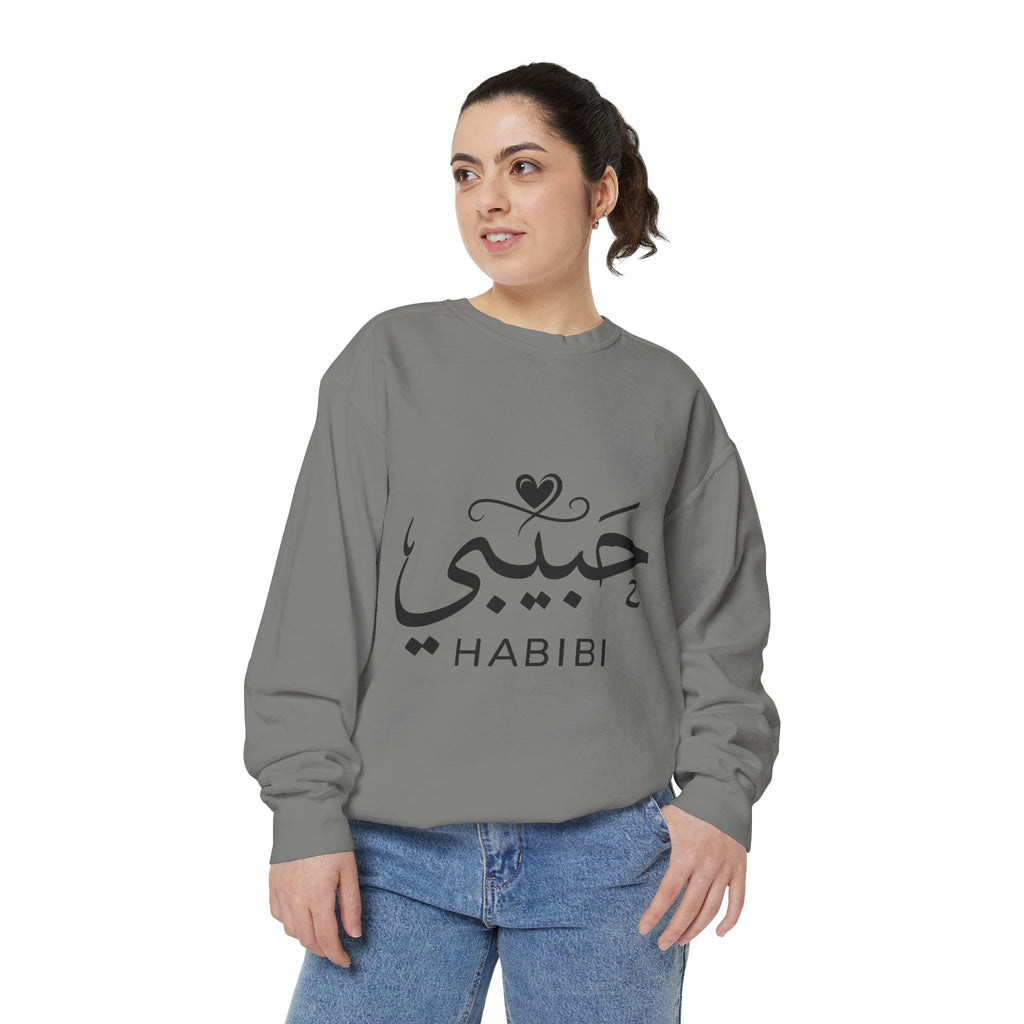 Habibi Sweatshirt — Arabic 'Habibi' Love Script Cozy Sweater