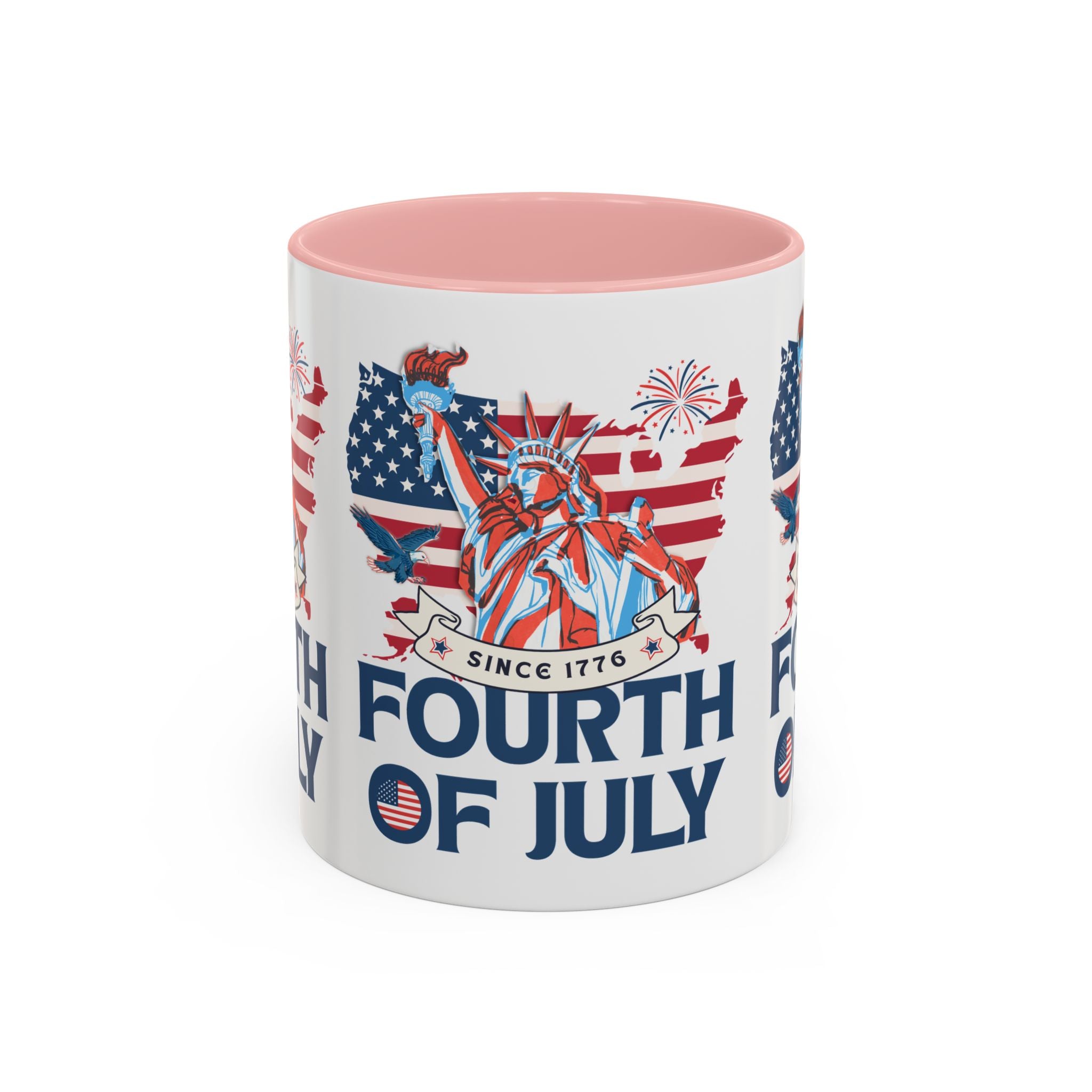 Fourth of July Accent Coffee Mug — Patriotic Statue of Liberty Design (11/15oz)