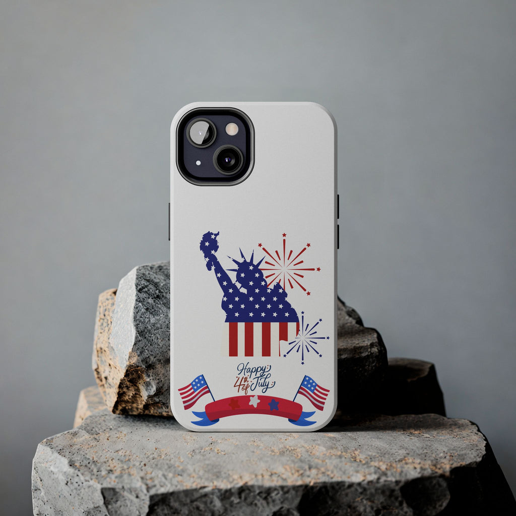 4th of July Tough Phone Case — Statue of Liberty USA Flag Design