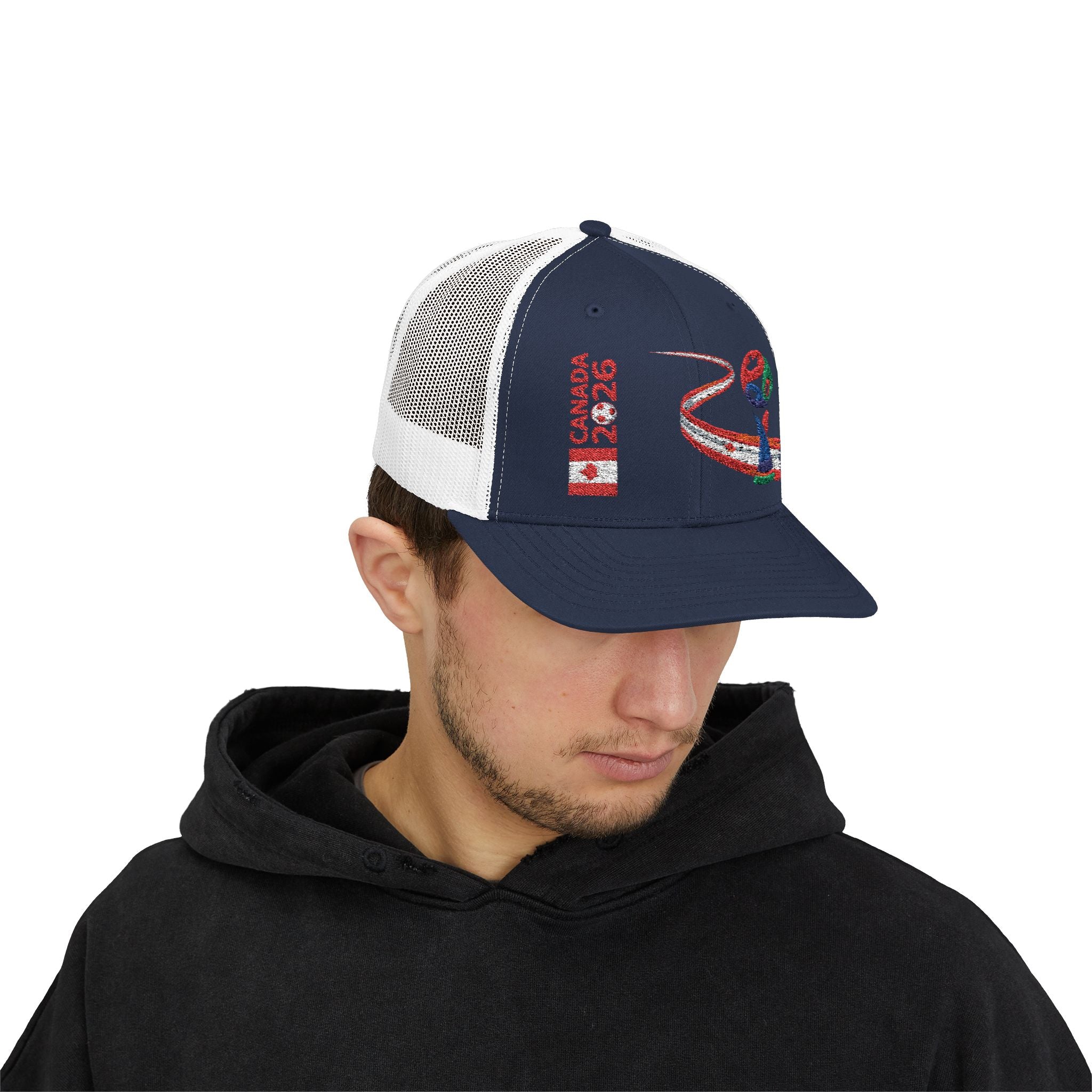 Canada 2026 Snapback Trucker Hat — Red Maple Road Design