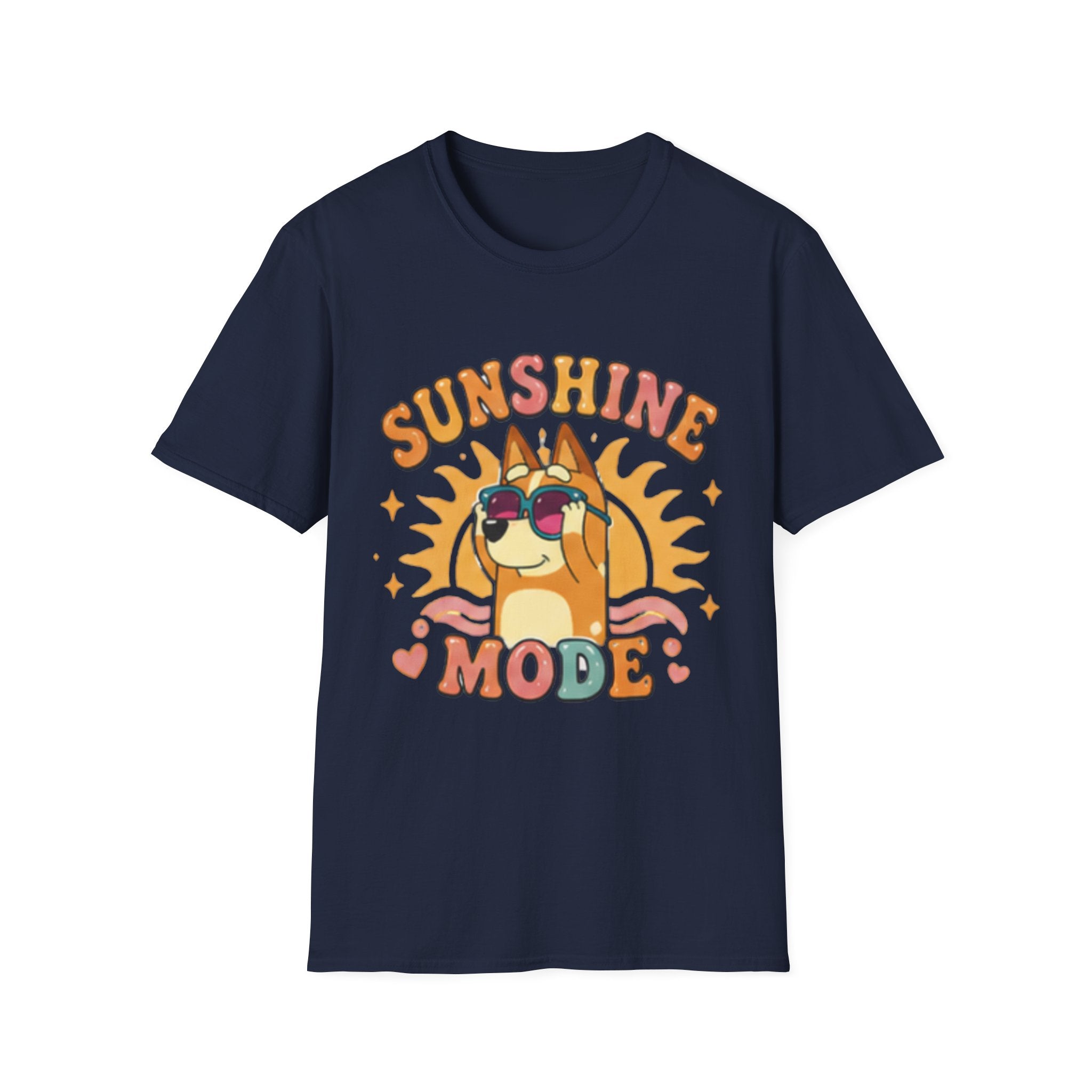 Sunshine Mode T-Shirt — Retro Sunglasses Dog Graphic