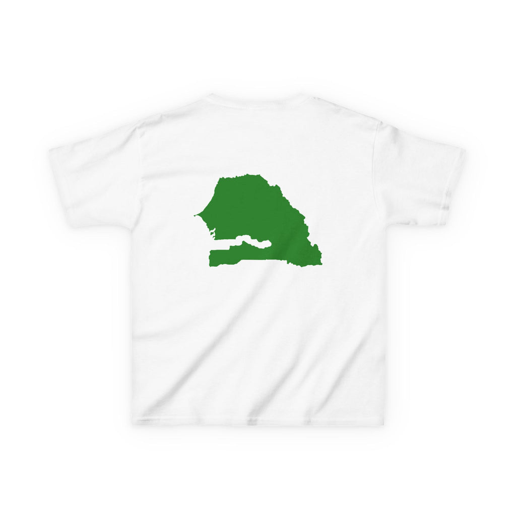 Senegal 2026 Kids T-Shirt — Cup Lion Crest with Map