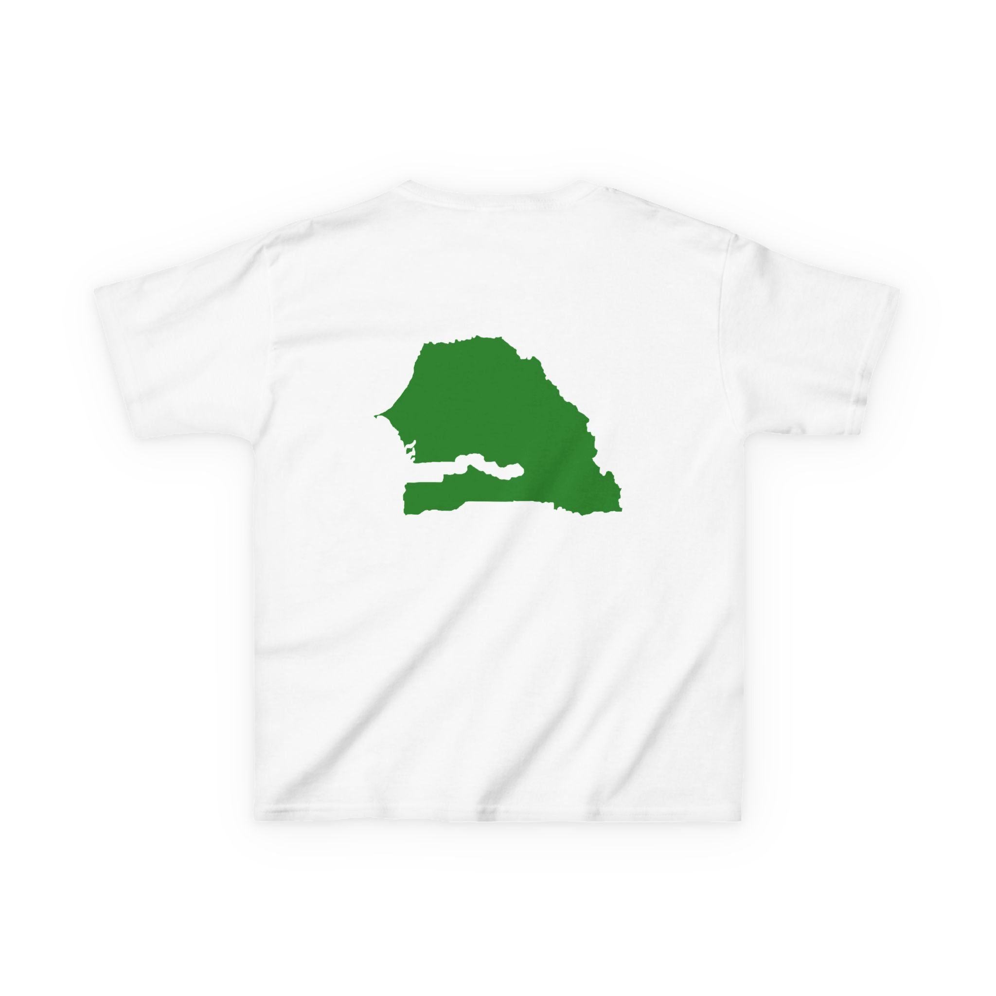 Senegal 2026 Kids T-Shirt — Cup Lion Crest with Map