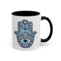 Hamsa Eye Accent Coffee Mug