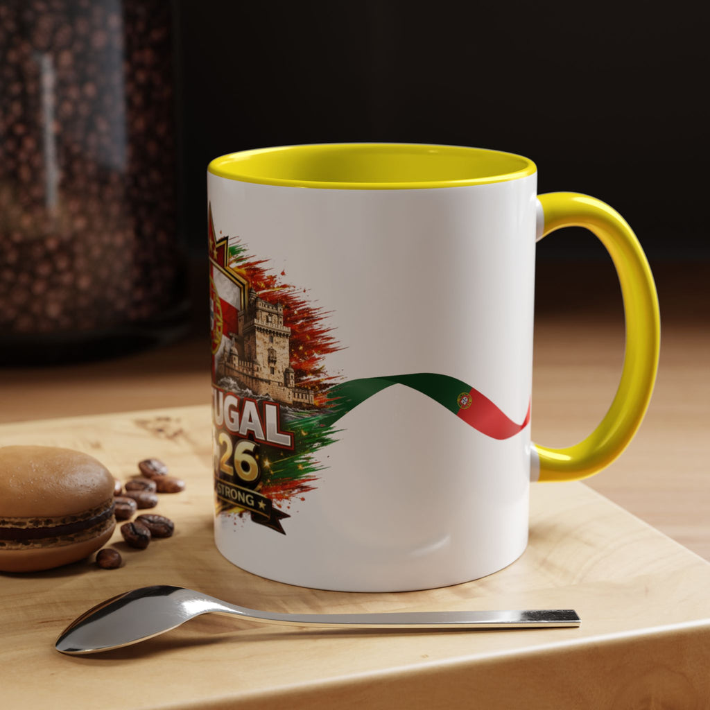 Portugal 2026 Soccer Mug – Portugal Flag & Crest Accent Coffee Cup