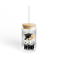 Graduation Cheers Sipper Glass - 16oz Graduation Cap & Diploma Party Tumbler