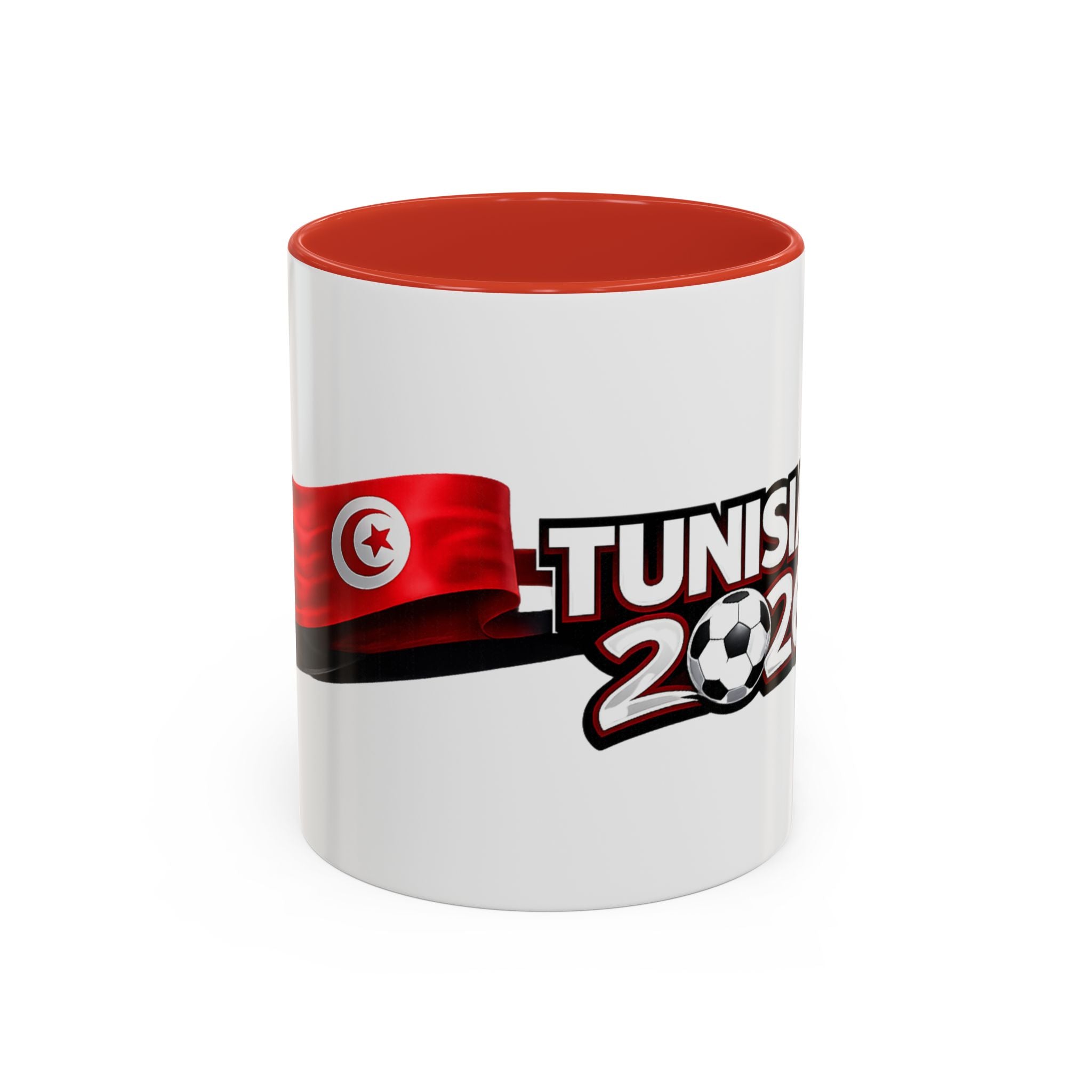 Tunisia 2026 Soccer Accent Mug — Flag & Football Fan Coffee Cup (11/15 oz)