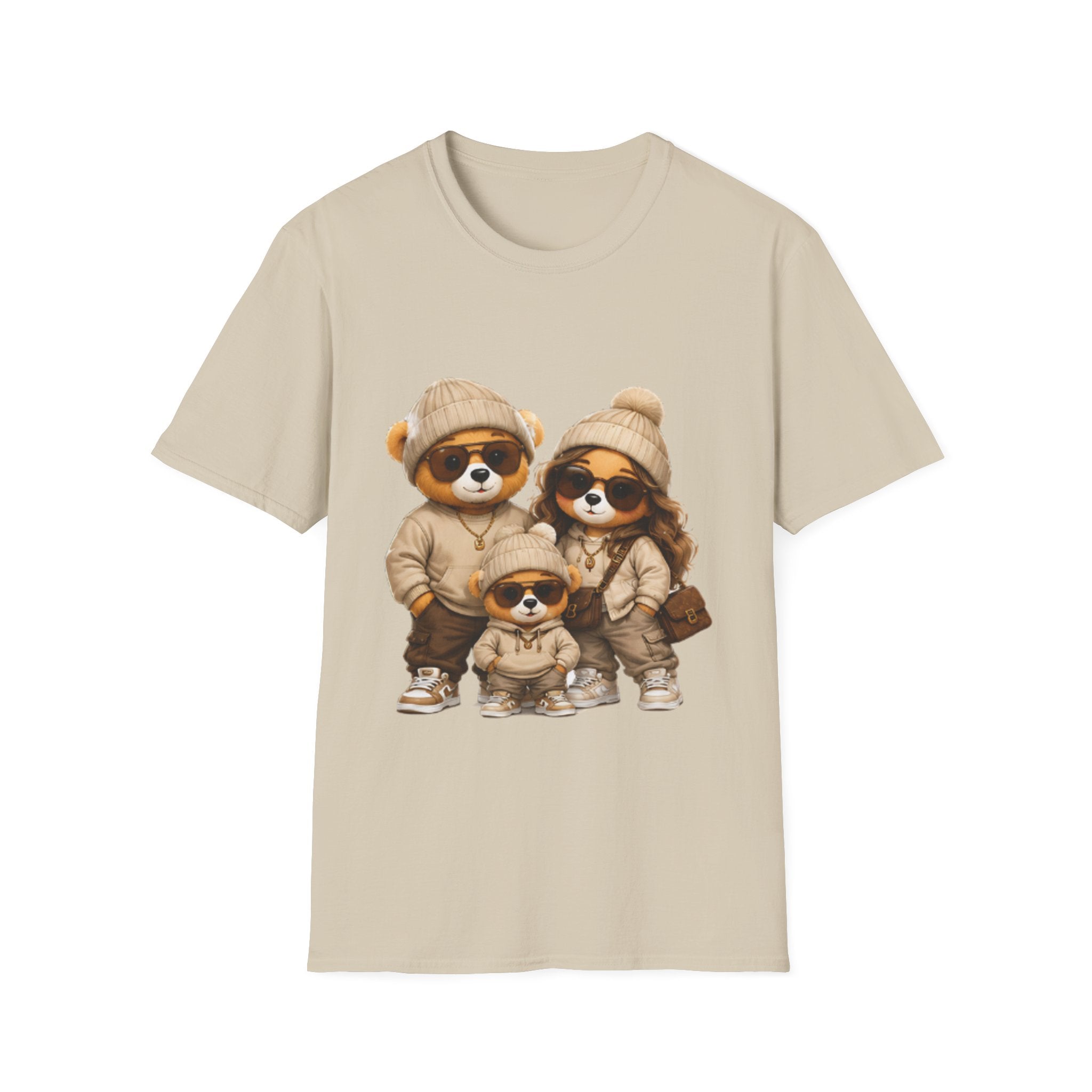 Cute Family Raccoon Trio unisex T-Shirt — Matching Cozy Outfit Graphic Tee