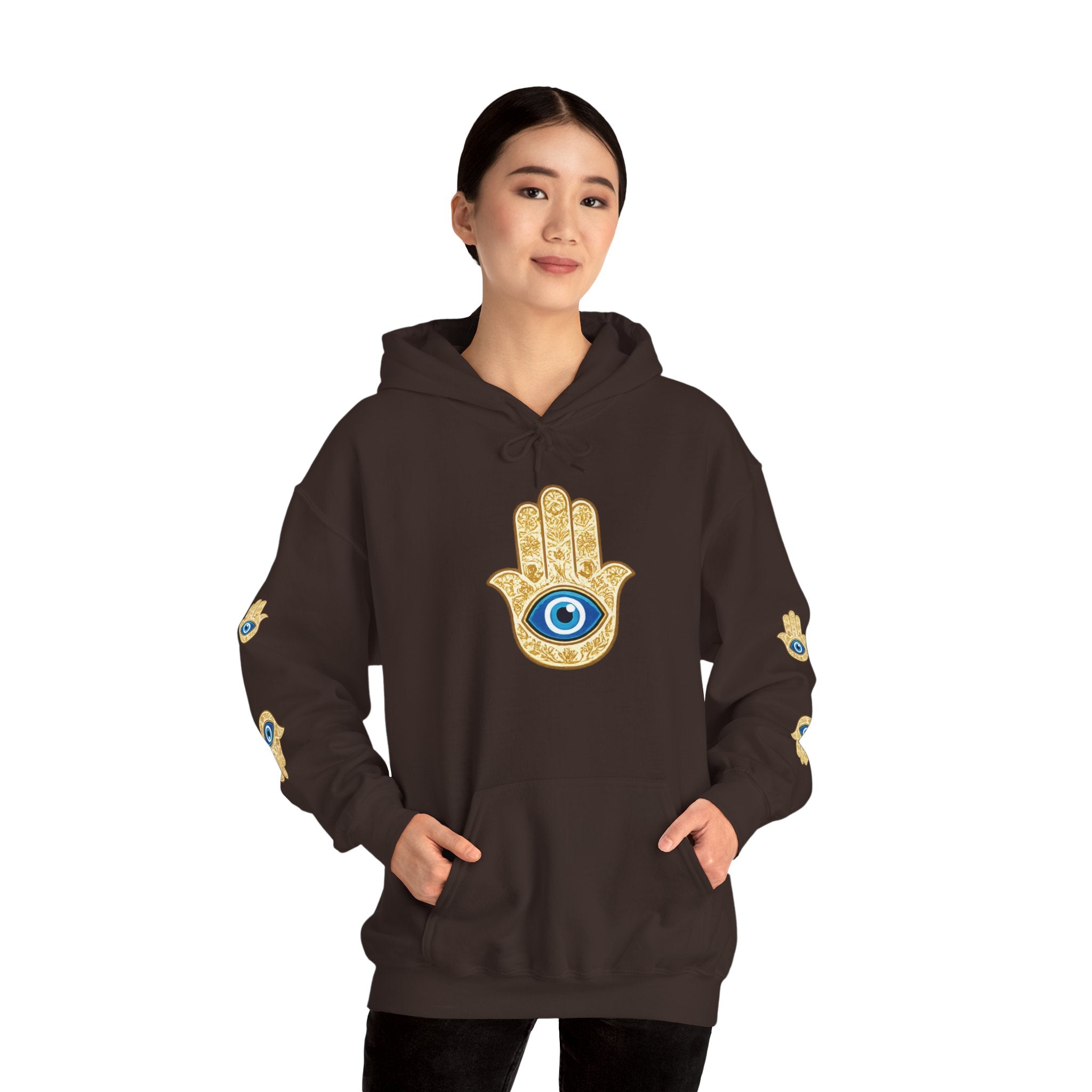 Hamsa Eye Hoodie - Protective Evil Eye Graphic Sweatshirt
