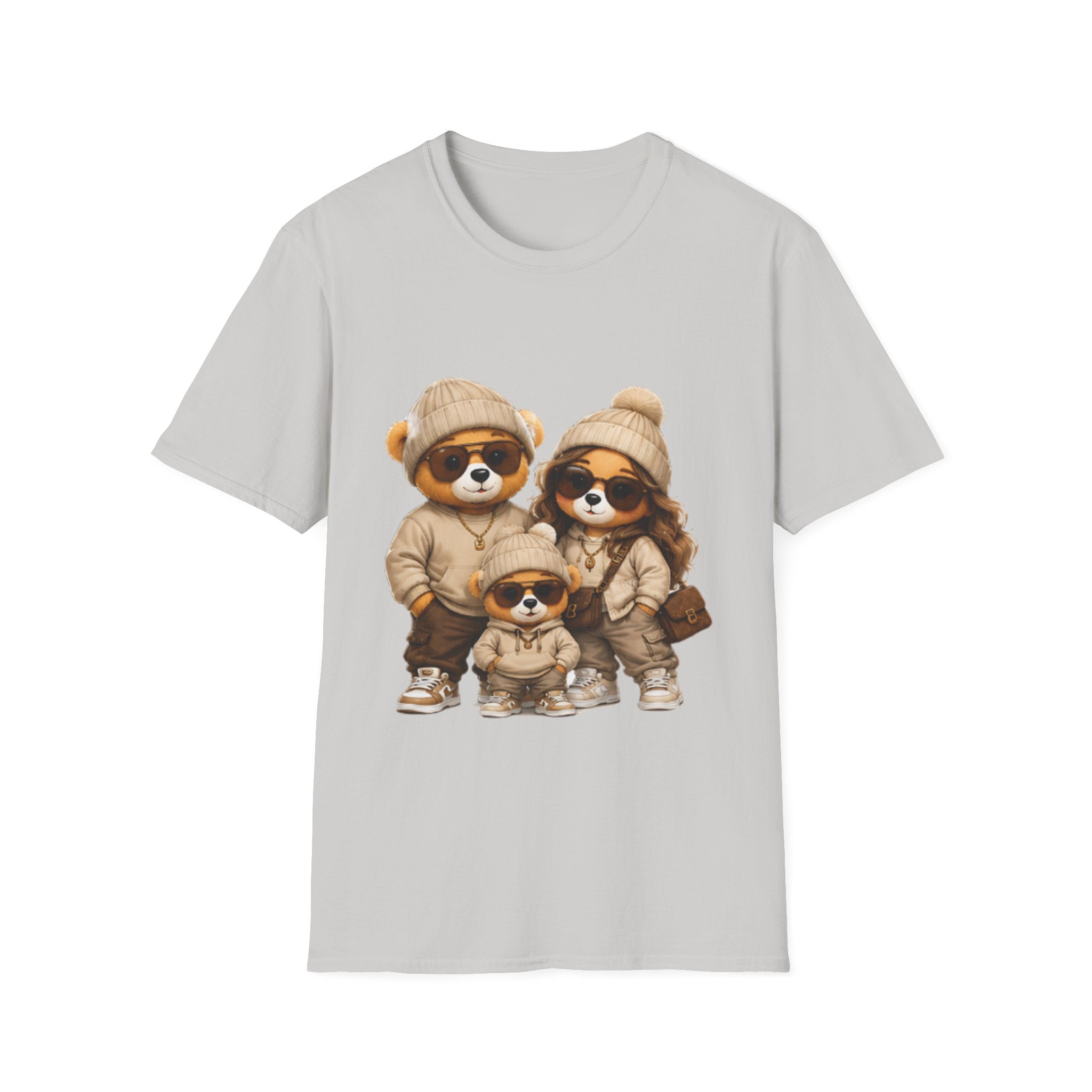 Cute Family Raccoon Trio unisex T-Shirt — Matching Cozy Outfit Graphic Tee
