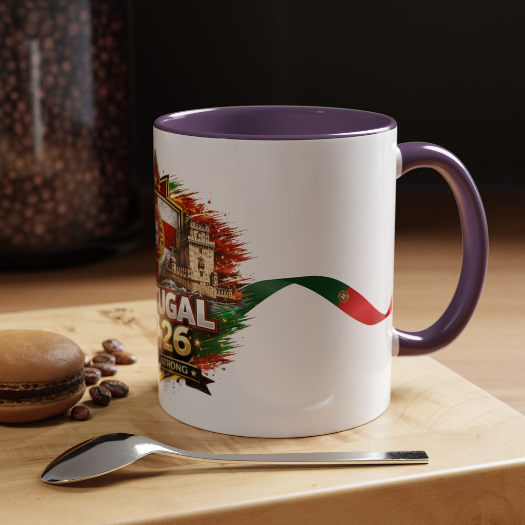 Portugal 2026 Soccer Mug – Portugal Flag & Crest Accent Coffee Cup