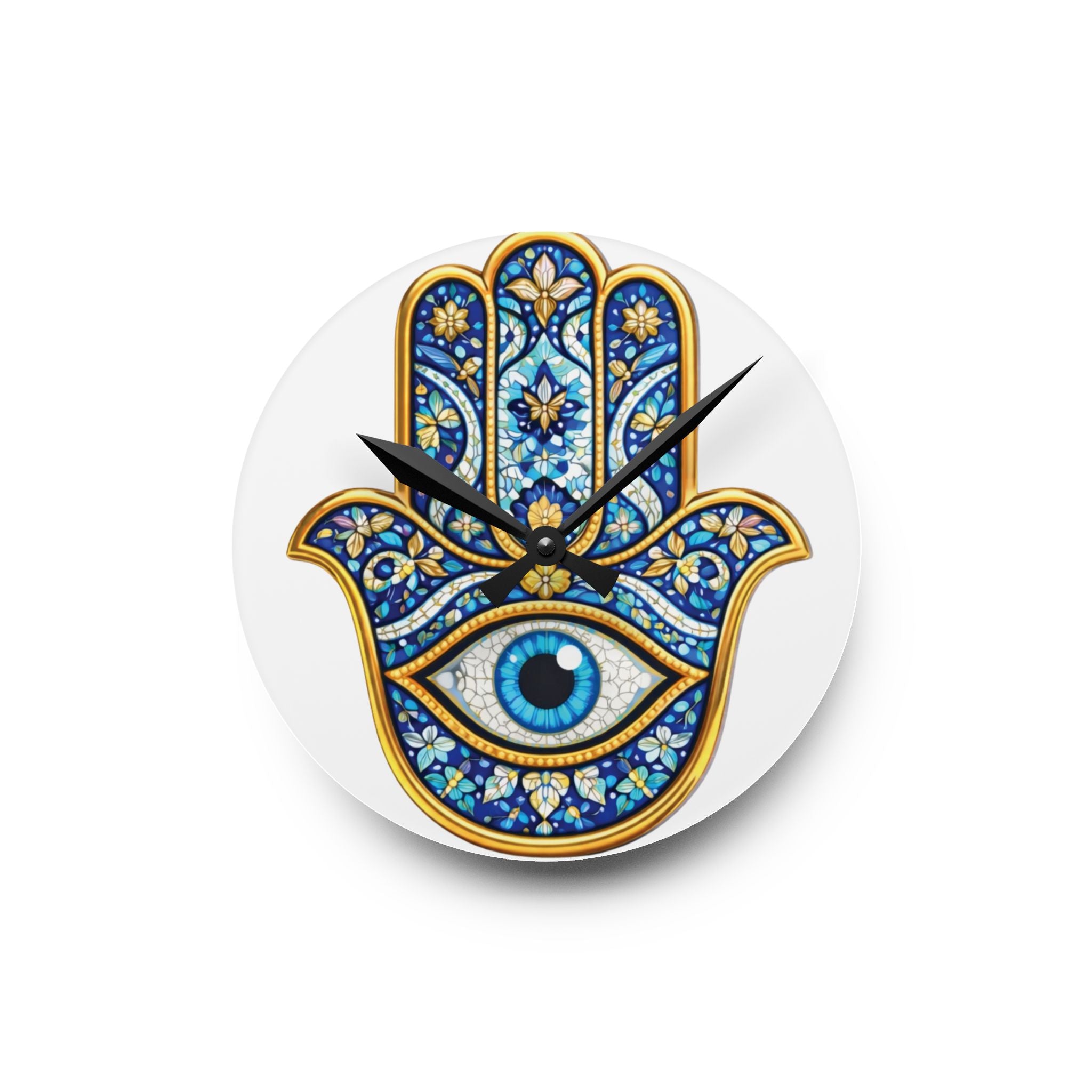 Hamsa Evil Eye Acrylic Wall Clock