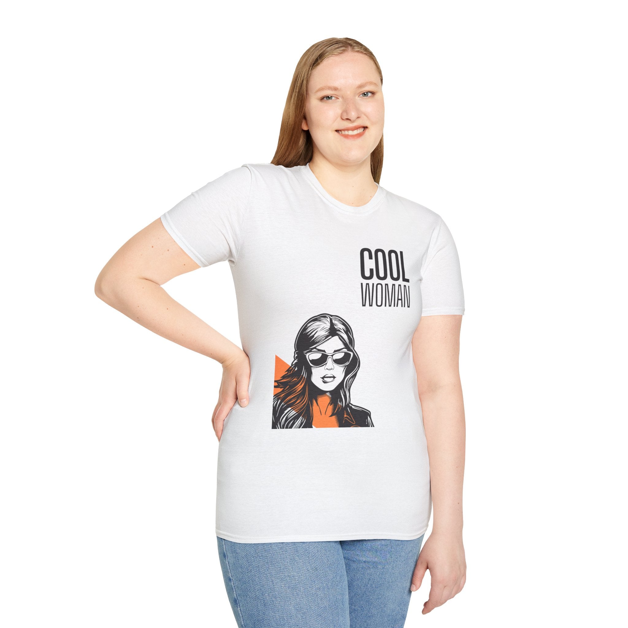 Cool Woman Graphic T-Shirt — Retro Sunglasses Feminine Tee