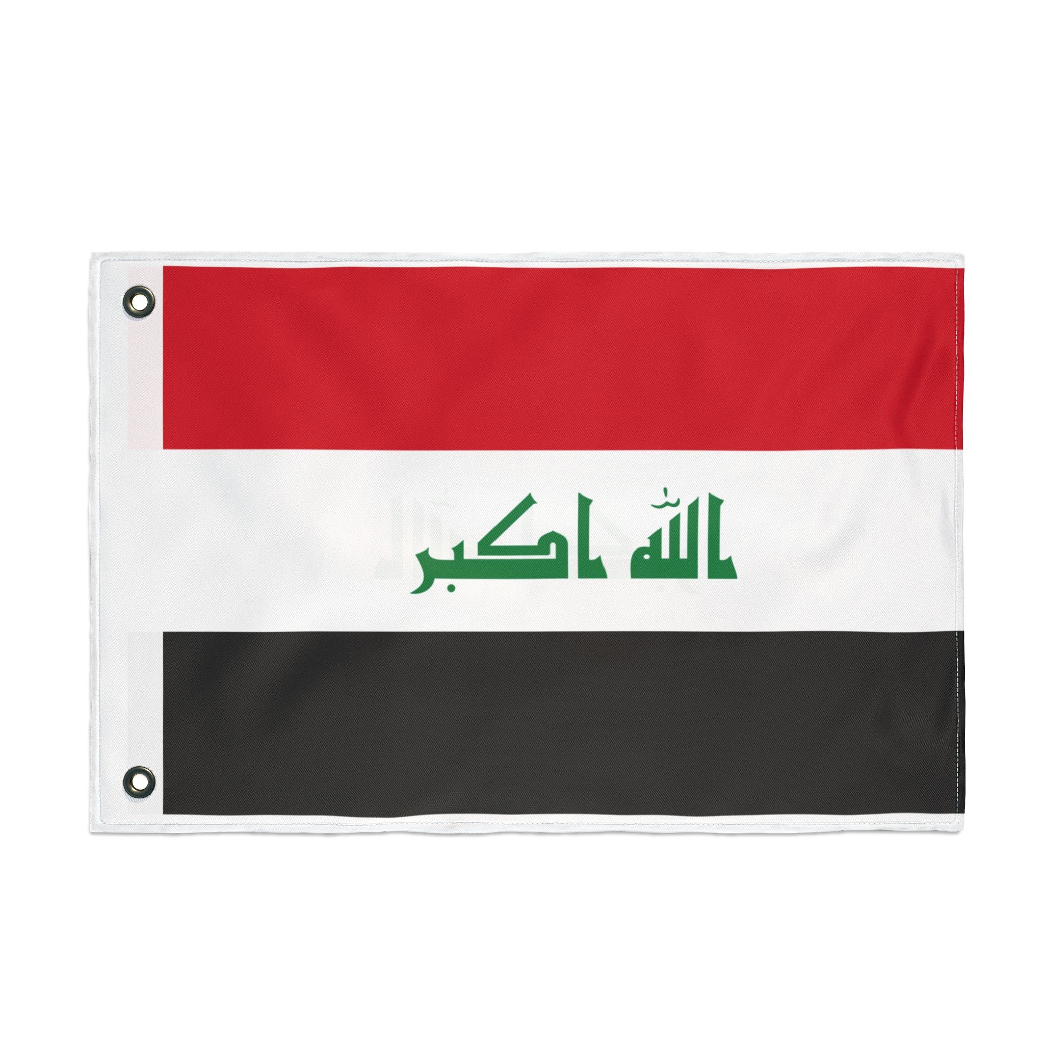 Iraq Flag — Double-Sided Outdoor Flag (Allah Akbar Design)