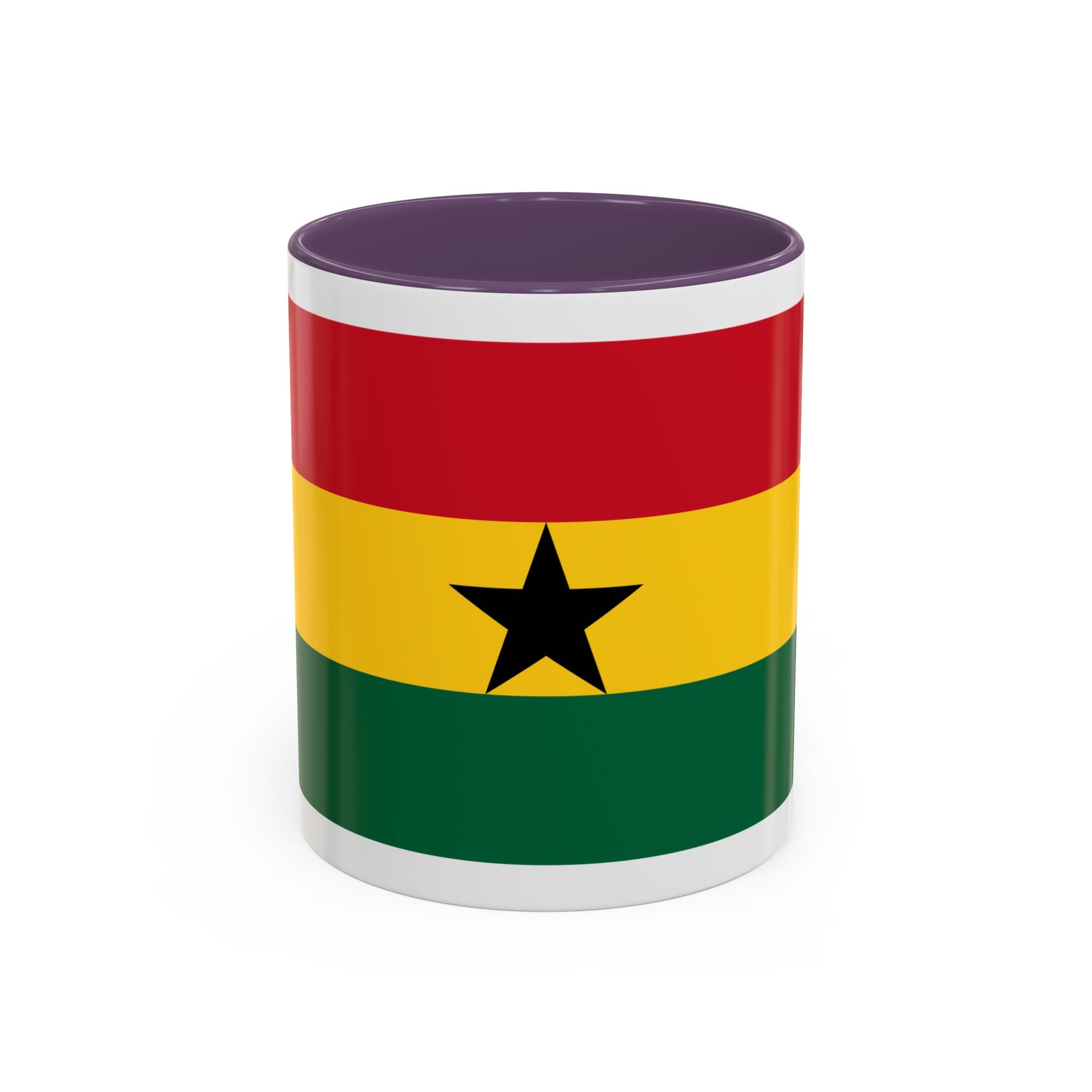 Ghana Flag Accent Coffee Mug – Black Star Red Yellow Green 11/15oz